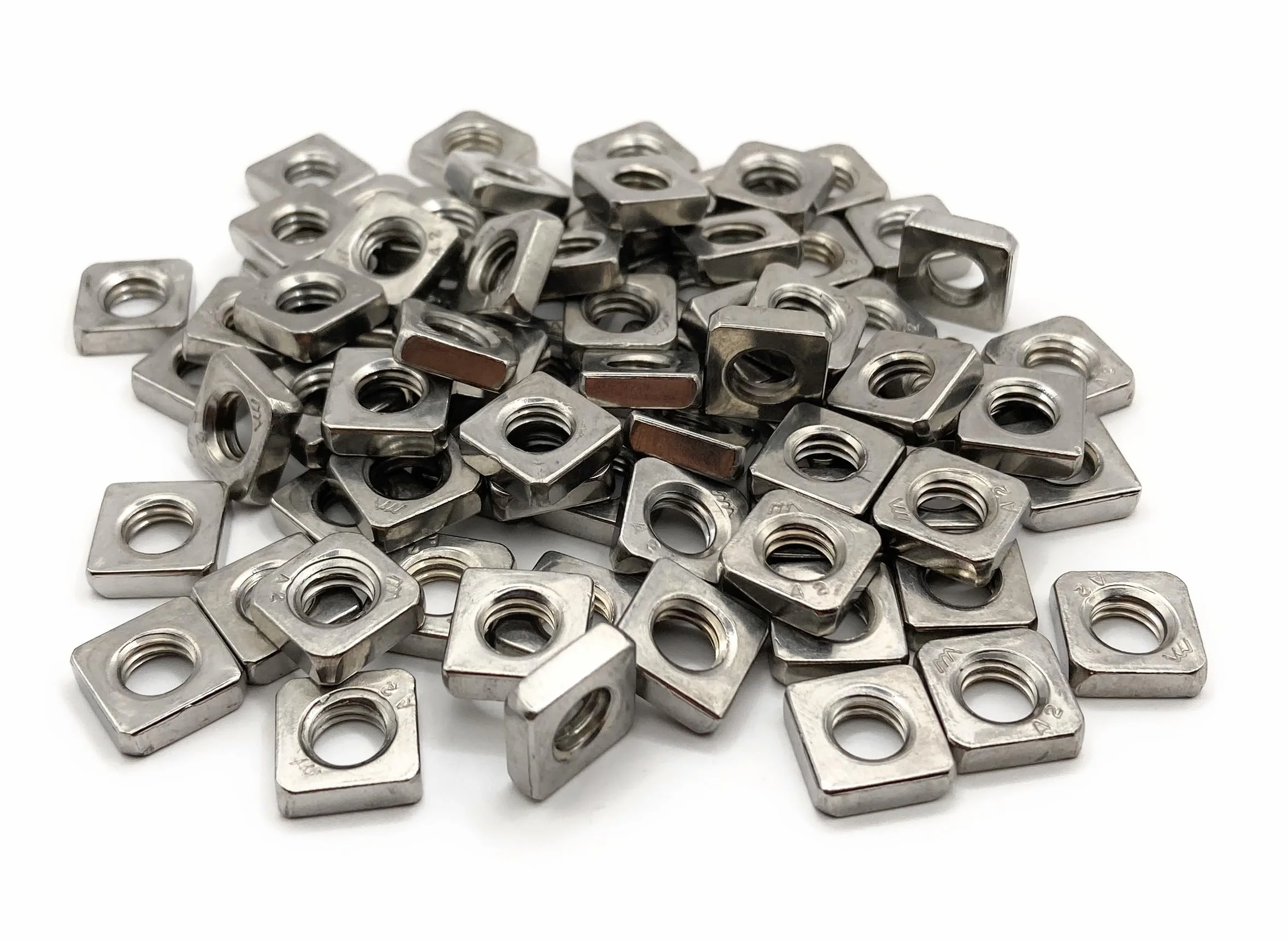 Dado basso quadrato M3 Inox A2-070 DIN 562 set 100 pezzi