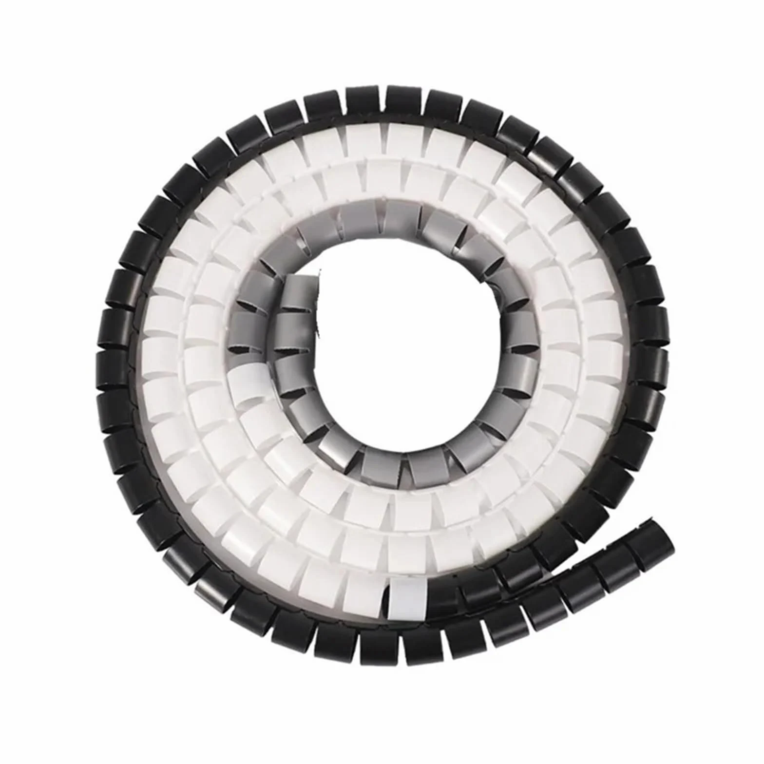 Canalina Passacavi 1/3/5/10 Metro 8/12/16/22/28/32/42mm Linea Flessibile A Spirale Organizzatore di Cavi di Stoccaggio Tubo di Protezione Del Cavo di Gestione Cavo PE Tubo(White,30 MM_10 METERS)