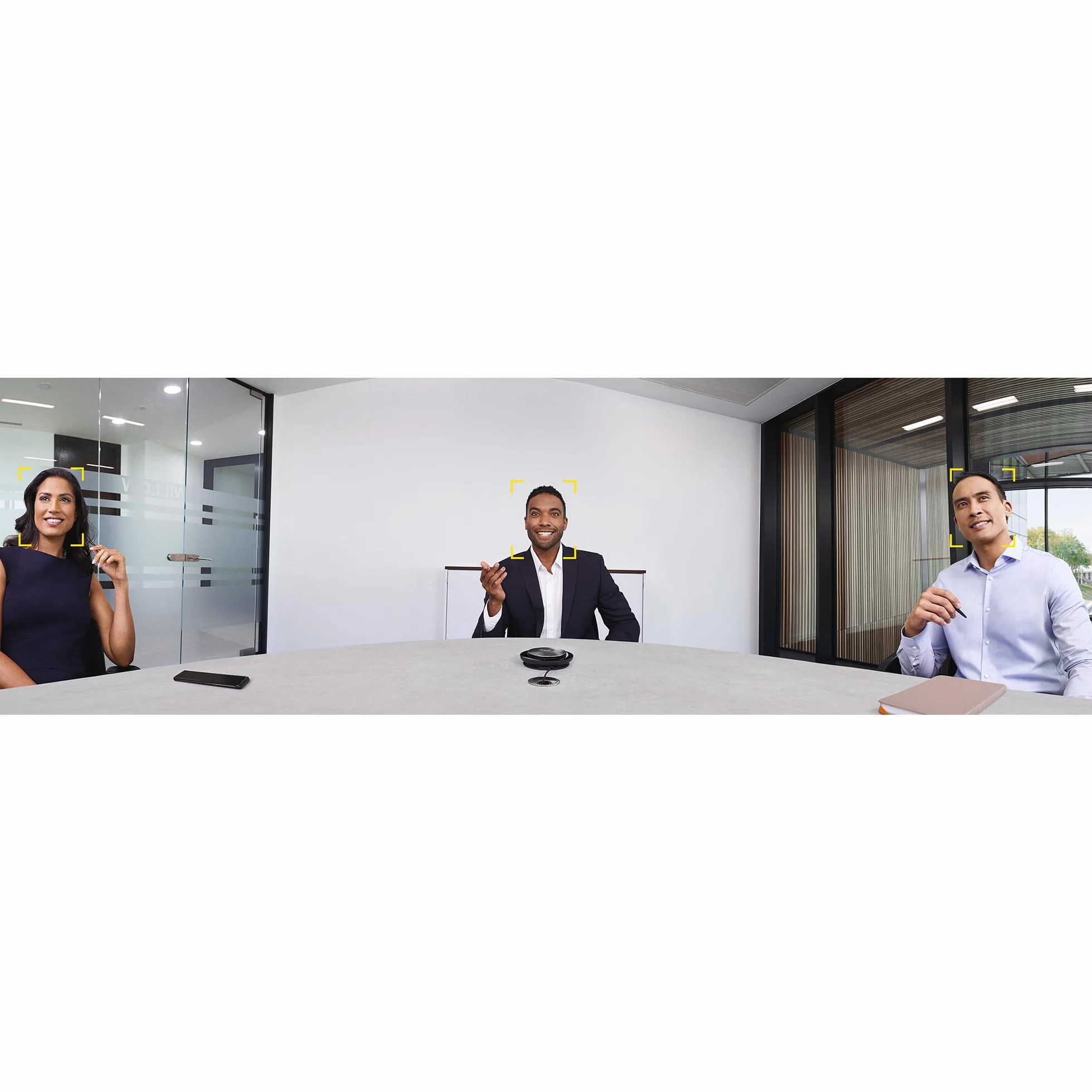 Jabra Barra video PanaCast 50 Panoramic 4K Soluzione per videoconferenze per sale piccole e medie, con campo visivo a 180 gradi e 8 microfoni Alimentatore UE Grigio