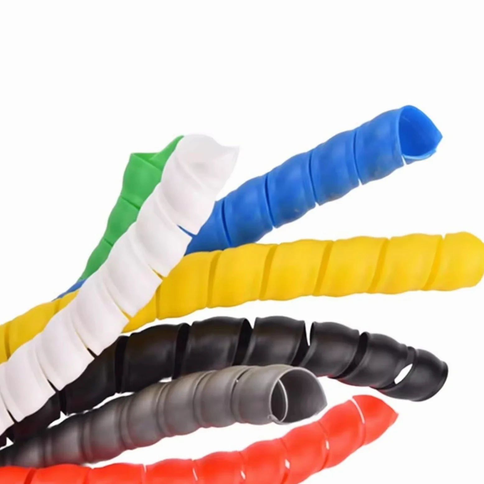 Spirale Cavi Elettrici Tubo di avvolgimento da 1,0 m 8/10/14/16/20/25 mm Organizzatore cavi Manicotto protezione del cavo Protezione a spirale(Color 2,22mm,1M)