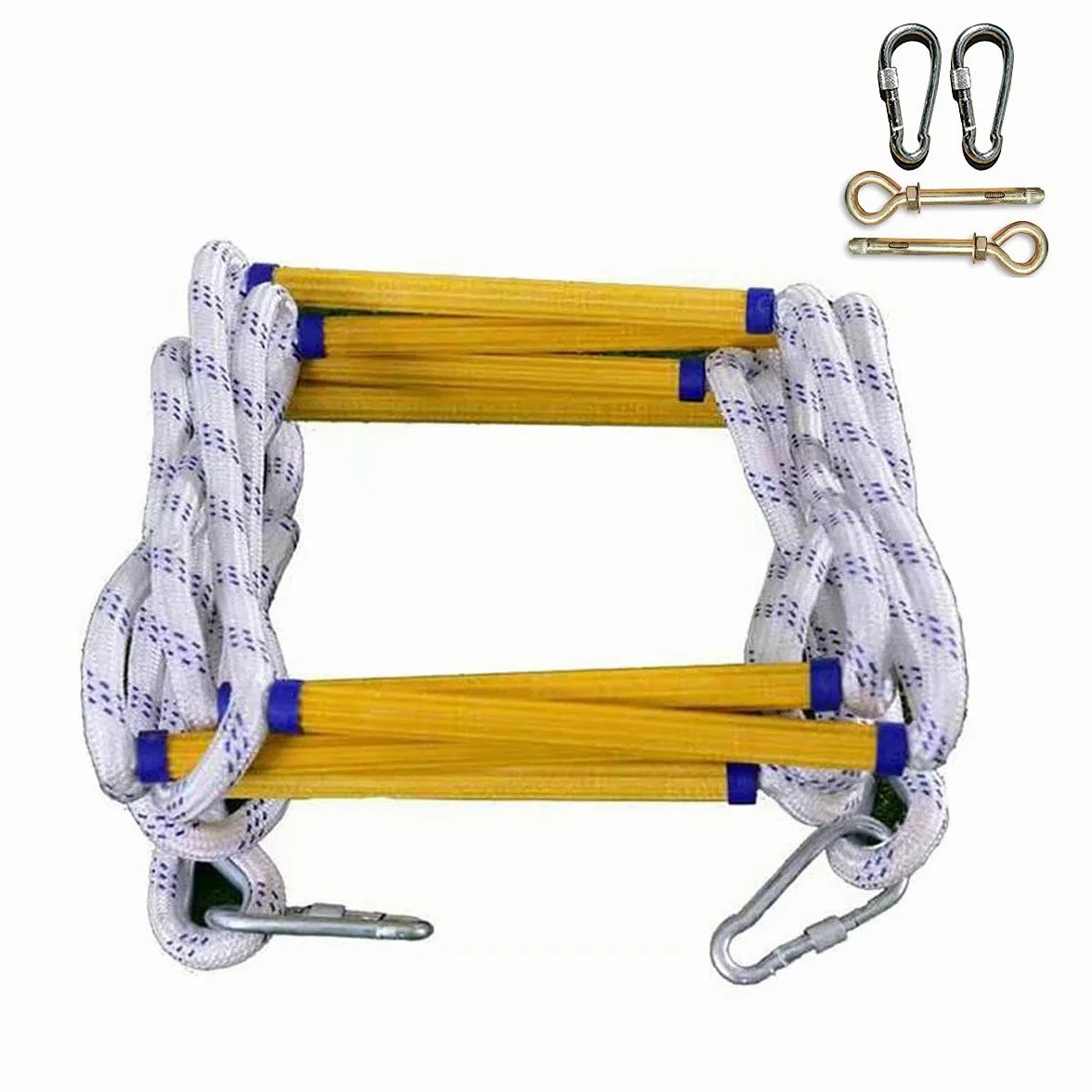 Generico Scala di Emergenza, Scala di Corda da 12 m per Bambini e Adulti, Scala di Sicurezza per finestre e balconi, Ideale per Uso Domestico ed Esterno, Design Portatile e Resistente.