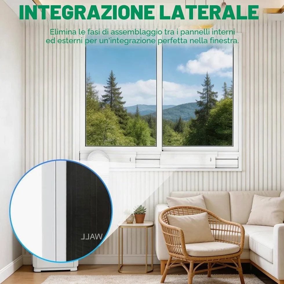 4 pezzi set di guarnizioni per condizionatore portatile, 10 cm, 130 e 150 mm, universale, set di guarnizioni per finestre per condizionatore portatile, guarnizione per porte per finestre da 43-140 cm