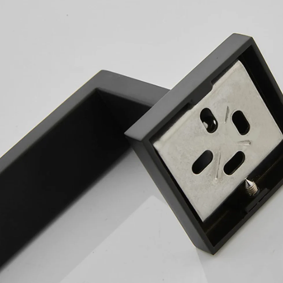 SUS304 - Barra portasciugamani in acciaio inox, 600 mm, colore: nero