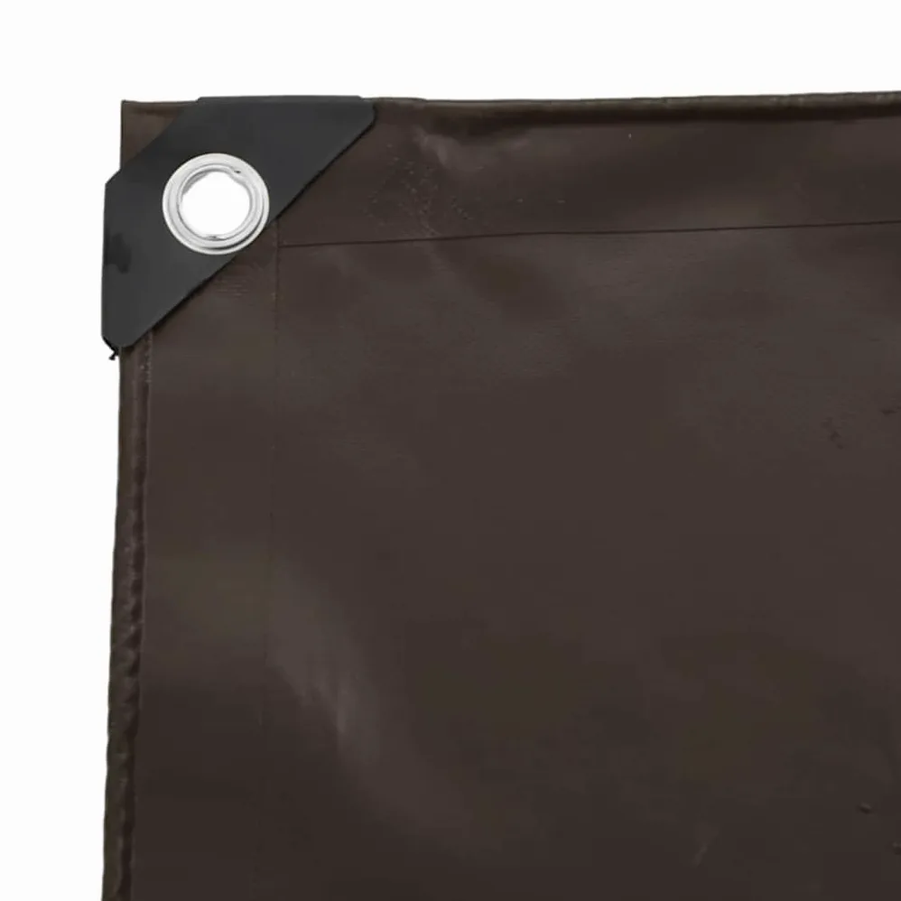 Telone di copertura, 650 g/m², marrone, 4 x 4 m, in tela con rivestimento in PVC, impermeabile, antistrappo, con occhielli, resistente alle intemperie e ai raggi UV, per giardino, campeggio