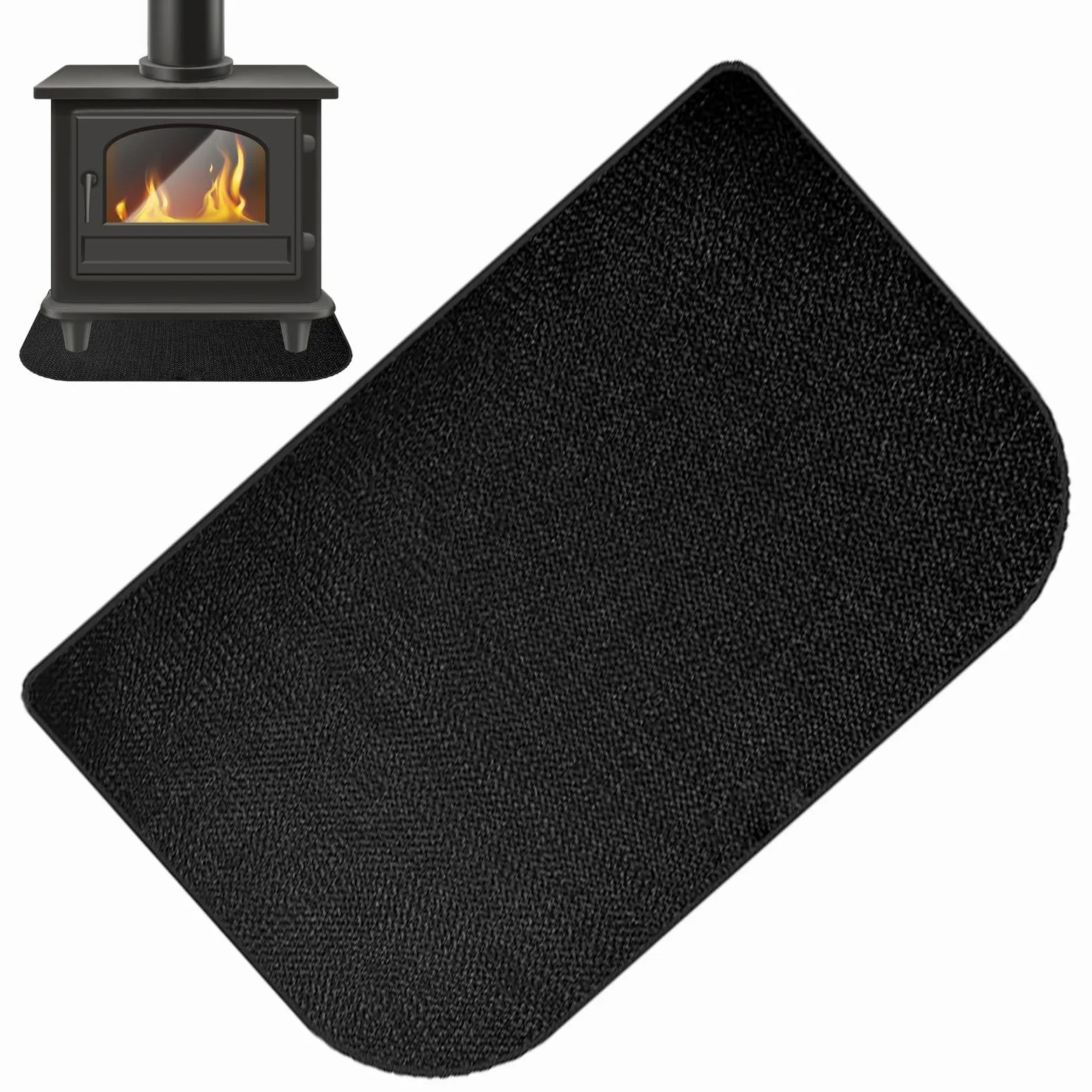 Tappeto per Resistente Al Calore Ignifugo Antiscivolo | Tappeto Ignifugo E Copri Per Stufe A Legna Falò Casa E Appartamento Interno Ed Esterno Cucina Campeggio