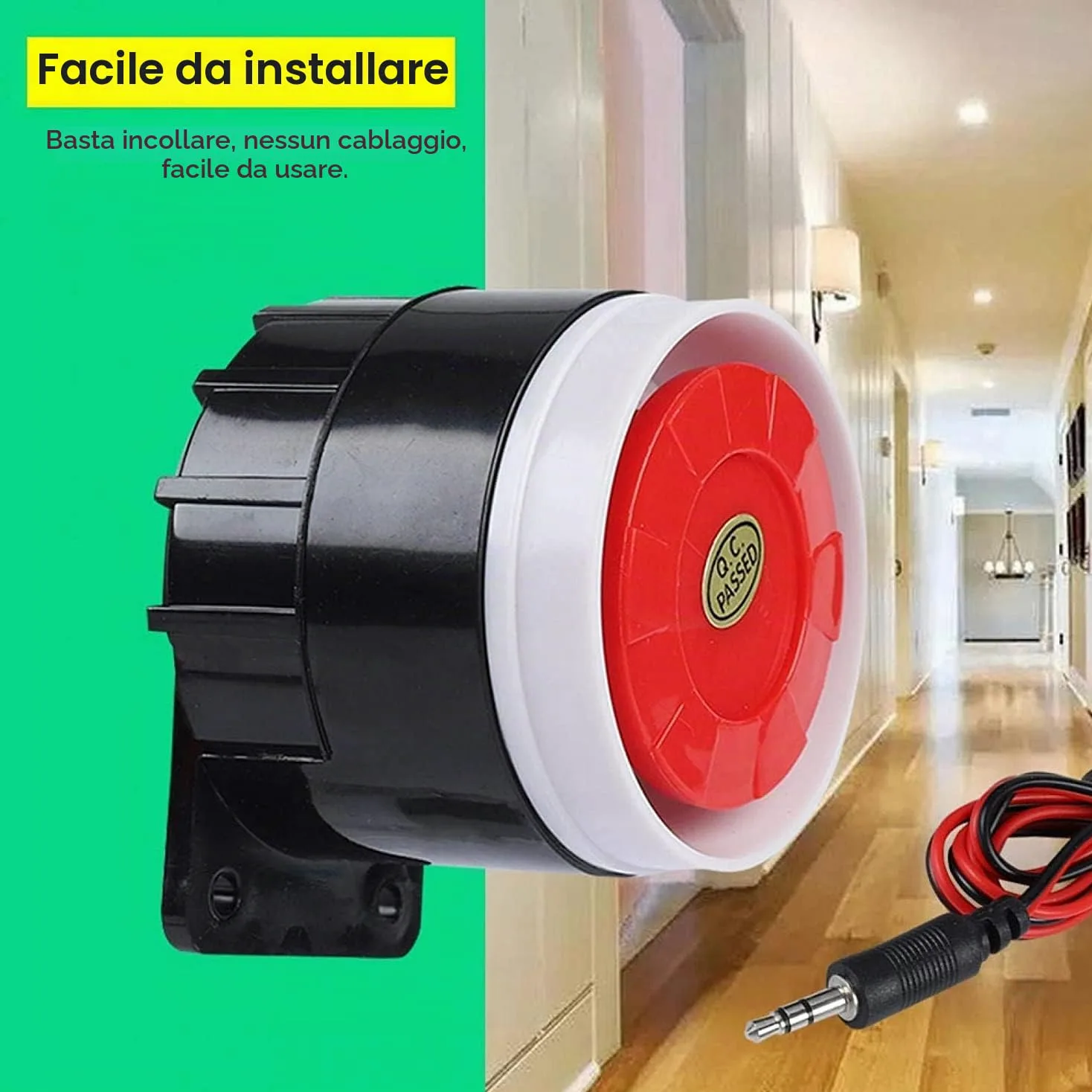 Sistema Di Allarme Cablato Di Sicurezza Domestica Con Sirena 110 dB - Mini Tromba DC 12V - Sistema Di Sicurezza Sonoro