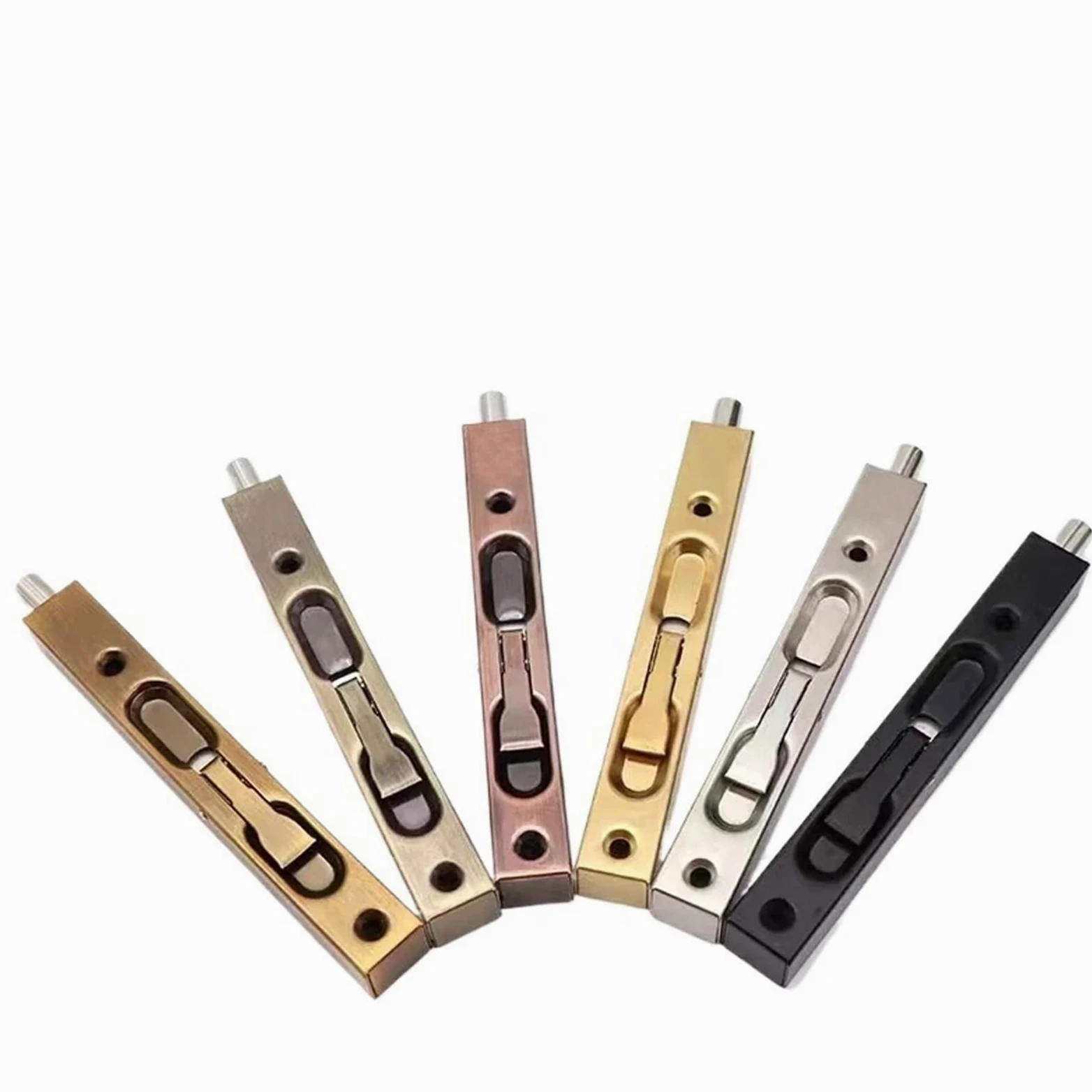 Chiavistello per porta in acciaio inox 304, a scomparsa, serratura scorrevole, a prova di polvere, per bagno (10 rosso antico)