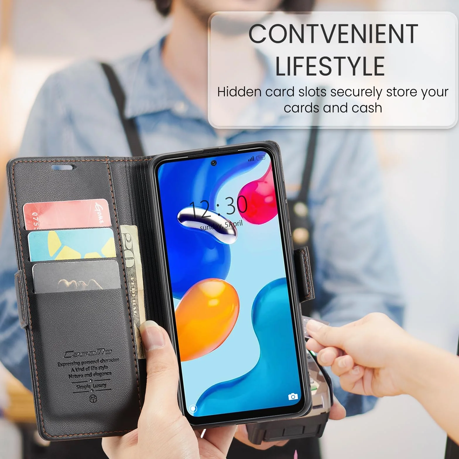 Cover per Xiaomi Redmi Note 11 4G/ Note 11S 4G Custodia Portafoglio [Blocco RFID] Pelle PU Wallet Case Flip Libro con Porta Carte Flip Case per Redmi Note 11/ Note 11S 4G/ Note 12s 4G, Nero