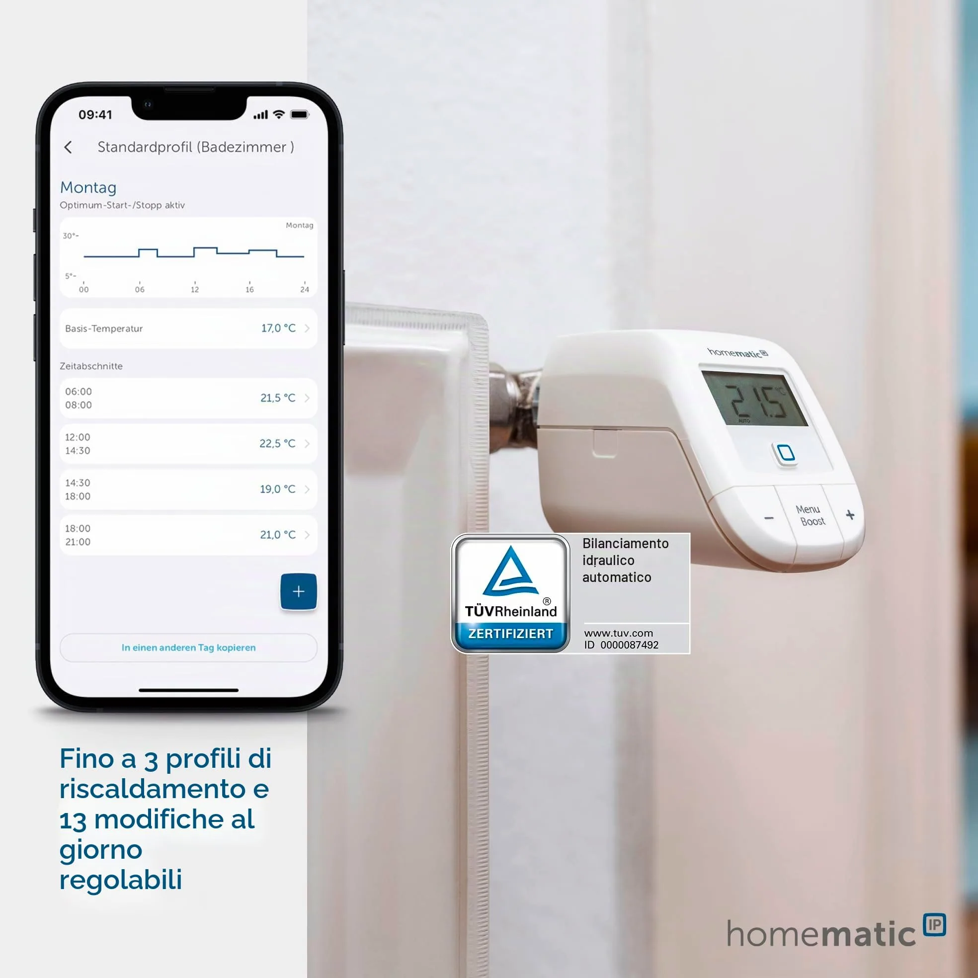 Homematic IP Smart Home Starter Set di riscaldamento – Basic, controllo digitale per riscaldamento con o senza app, Alexa, Google Assistant, facile installazione, termostato, termostato per