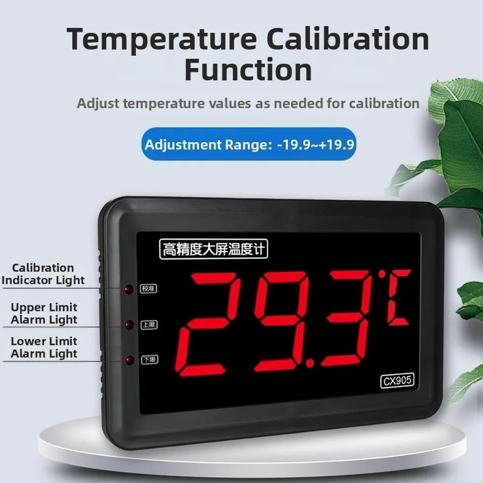 Termometro digitale con sonda grande schermo impermeabile da -50 a 500C | Display a LED, allarmi acustici/visivi, gamma da -50 a 500 C, sonda impermeabile, calibrazione regolabile, acquacoltura e gas