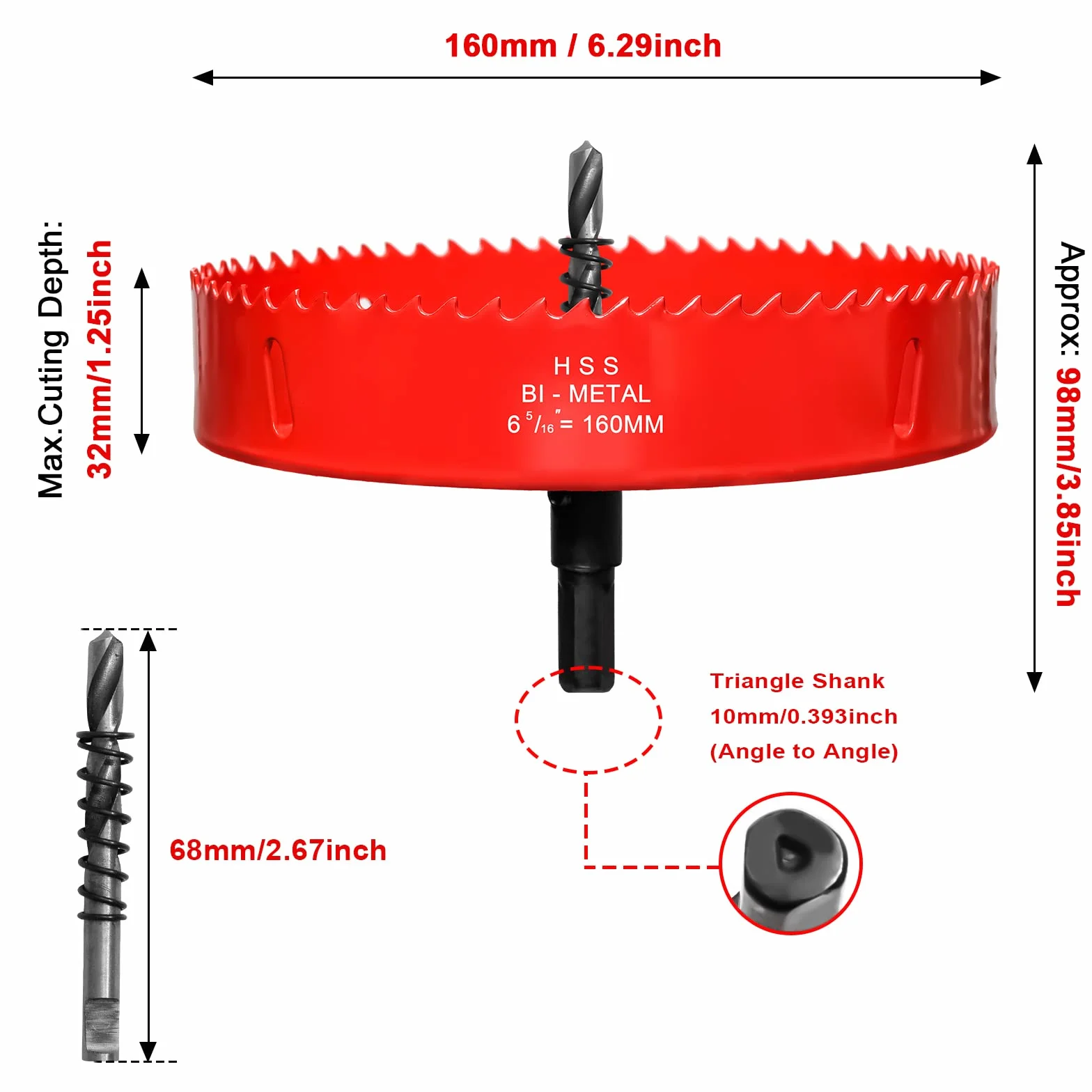 Sega a tazza bimetallo HSS M42 160 mm uniwersalna do drewna metalu i plastiku