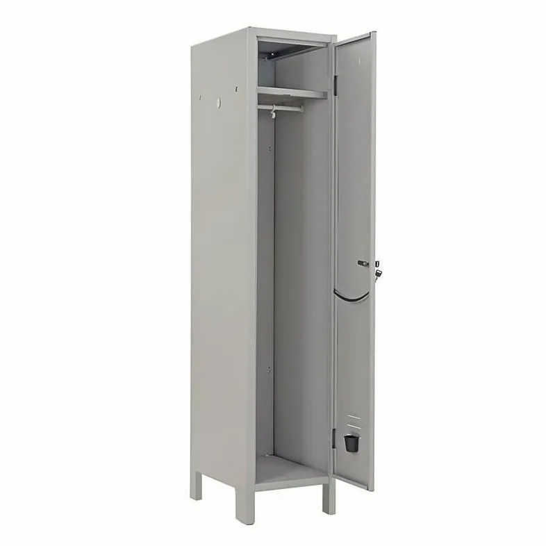 Mondo Viro Armadio spogliatoio in metallo a due ante con ripiano e appendiabiti 36 x h 180 cm (1 anta)