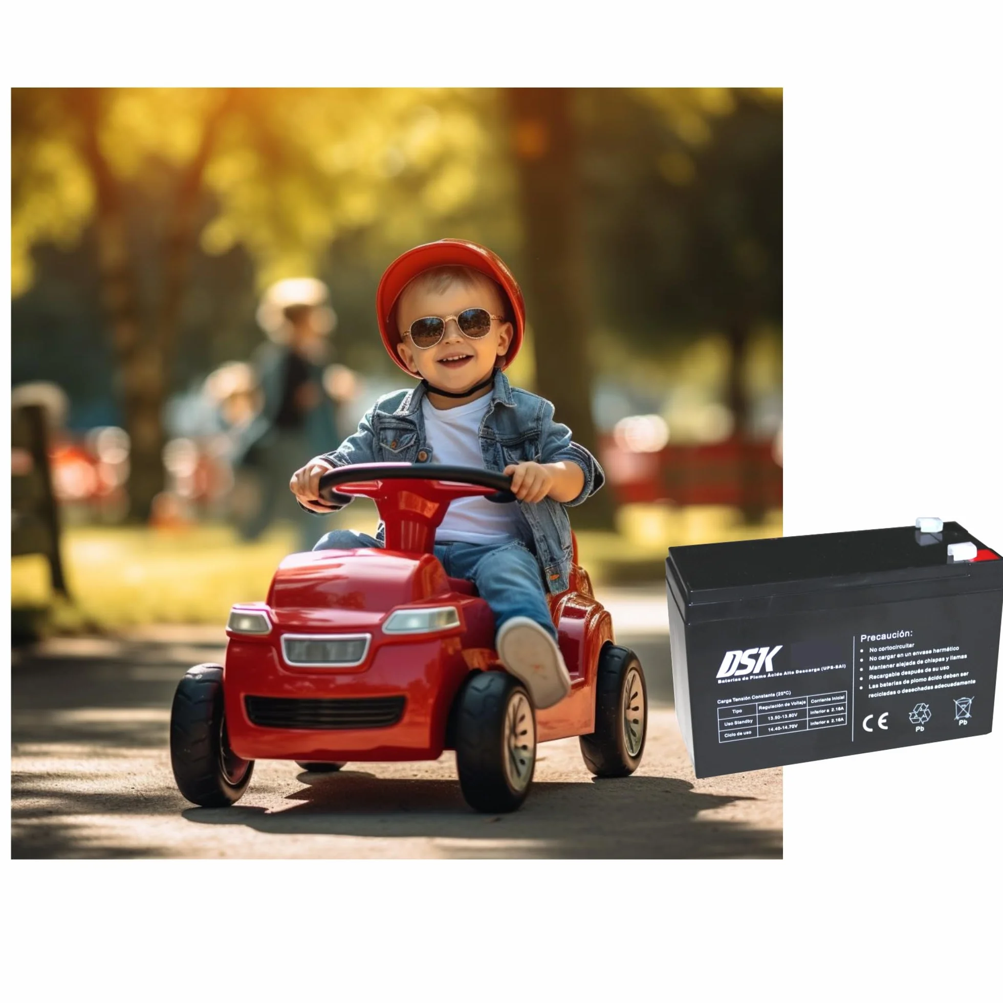 Batteria al piombo sigillata AGM ricaricabile 6V 4,5Ah per allarmi giocattoli recinzioni