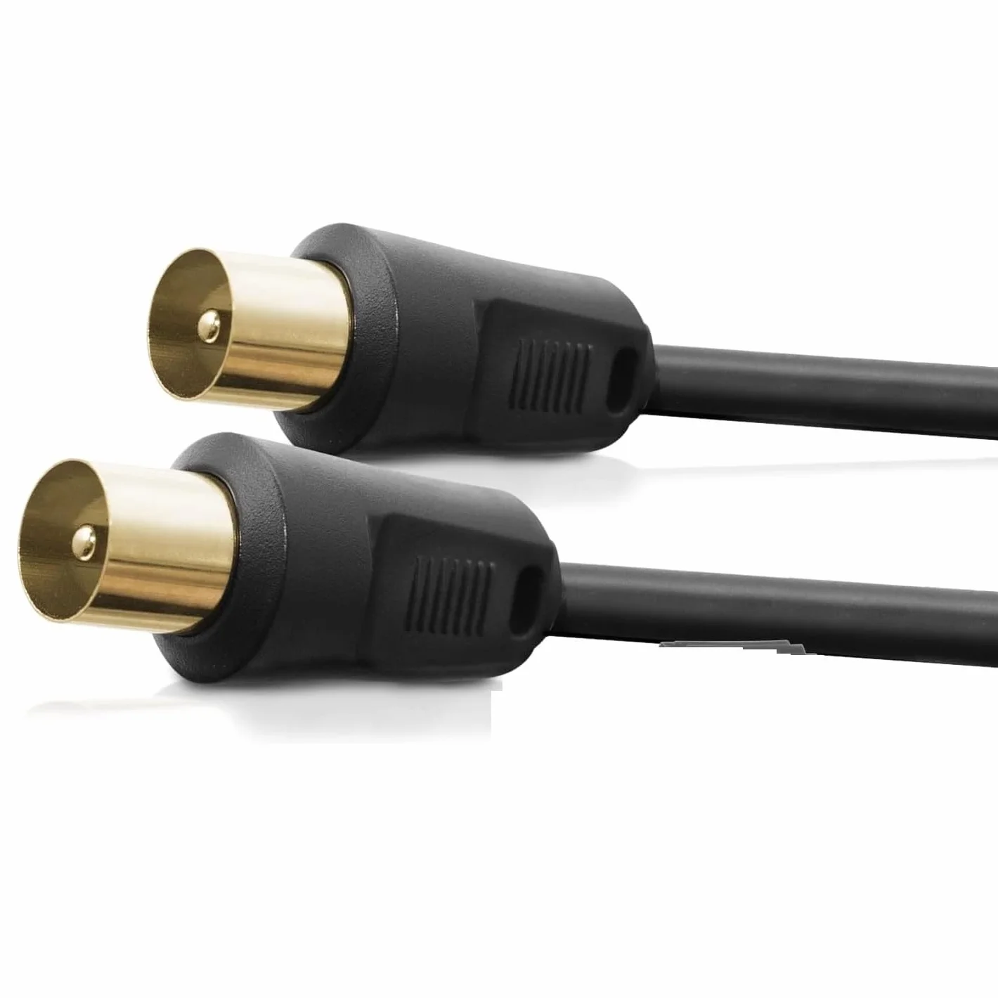 CABLEPELADO - Cavo per antenna TV, maschio-maschio, dritto, coassiale, compatibile con decoder, prese TV, 75 Ohm, nero, 1,5 metri