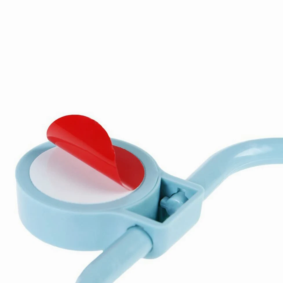 Porta asciugamani adesivo in plastica per bagno e cucina, colore: blu