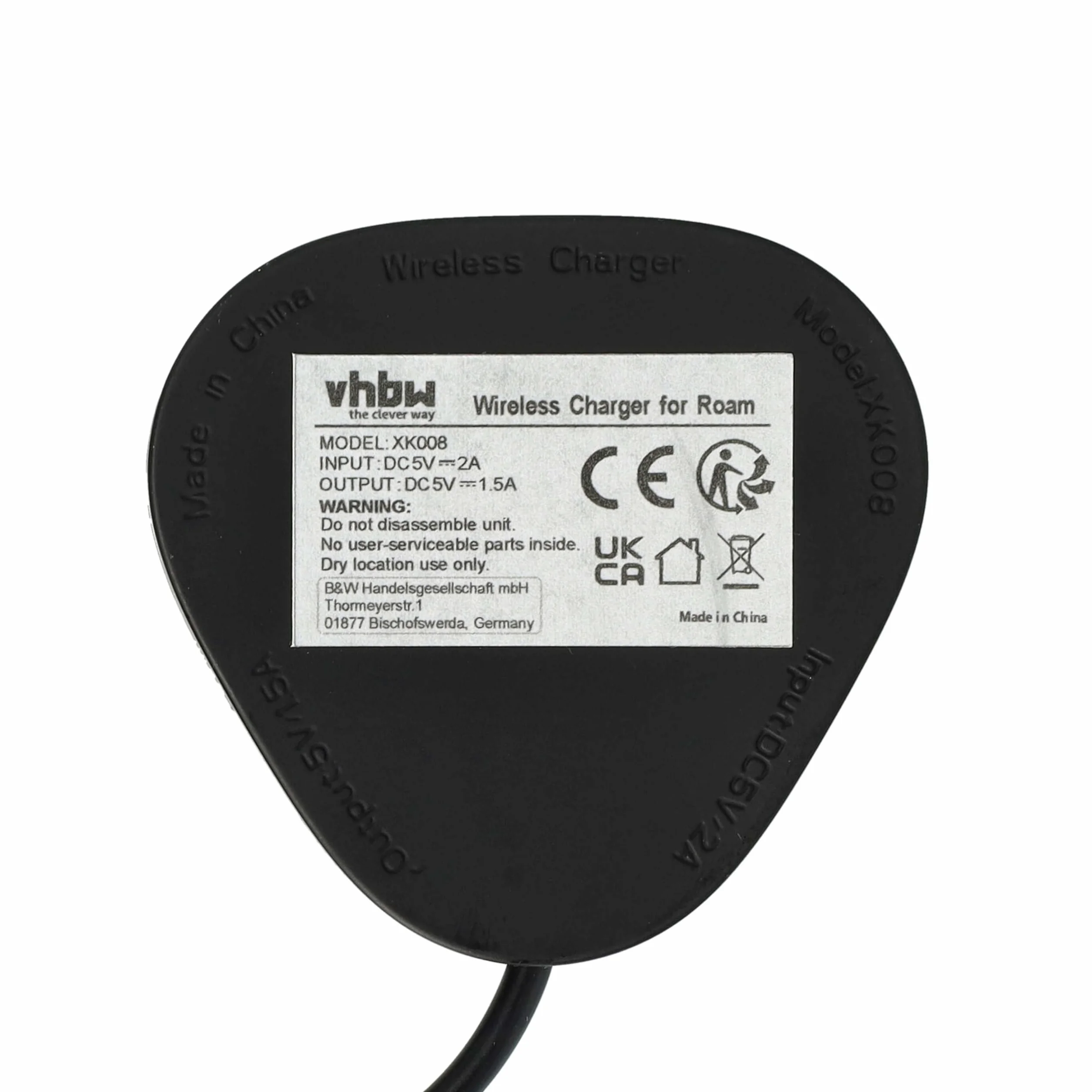 vhbw stazione di ricarica compatibile con Sono Roam 2 altoparlanti - Cavo di ricarica 145 cm nero