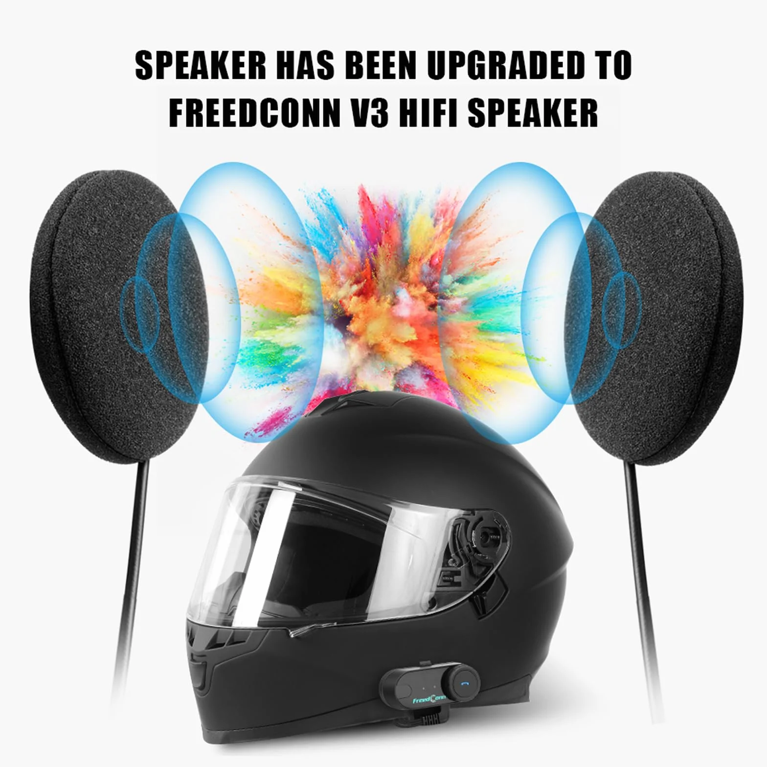 FreedConn Microfono Cuffie Altoparlante Accessorio per casco moto Interfono Bluetooth intercom per TCOM-VB TCOM-SC e TMAX