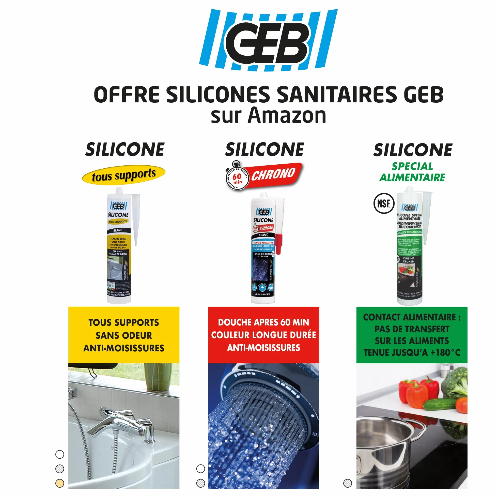 GEB Sigillante Silicone per Contatto Alimentare Traslucido 280 ml