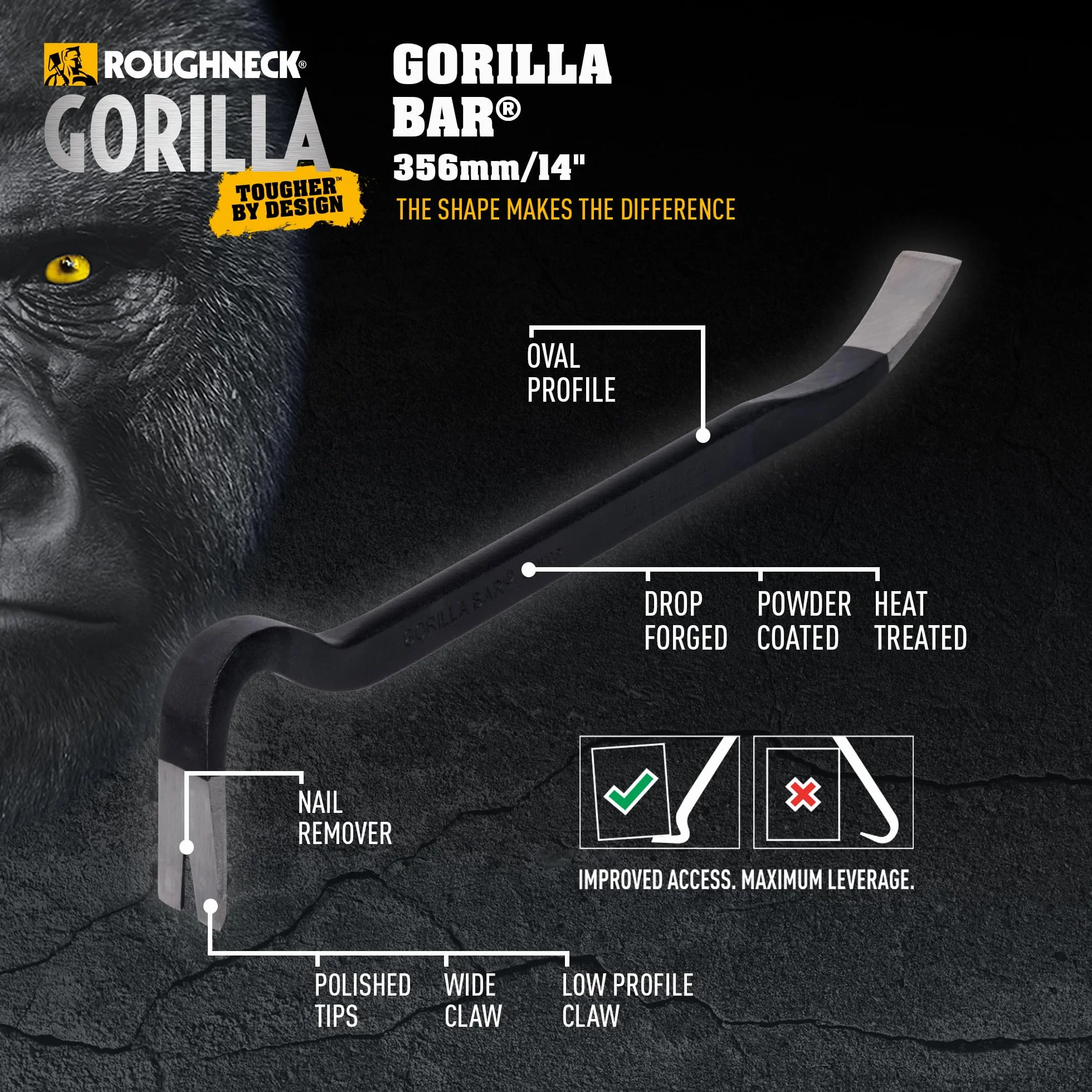 Gorilla 350x22x12 Barra Desenc. ROUGHNECK-64-405