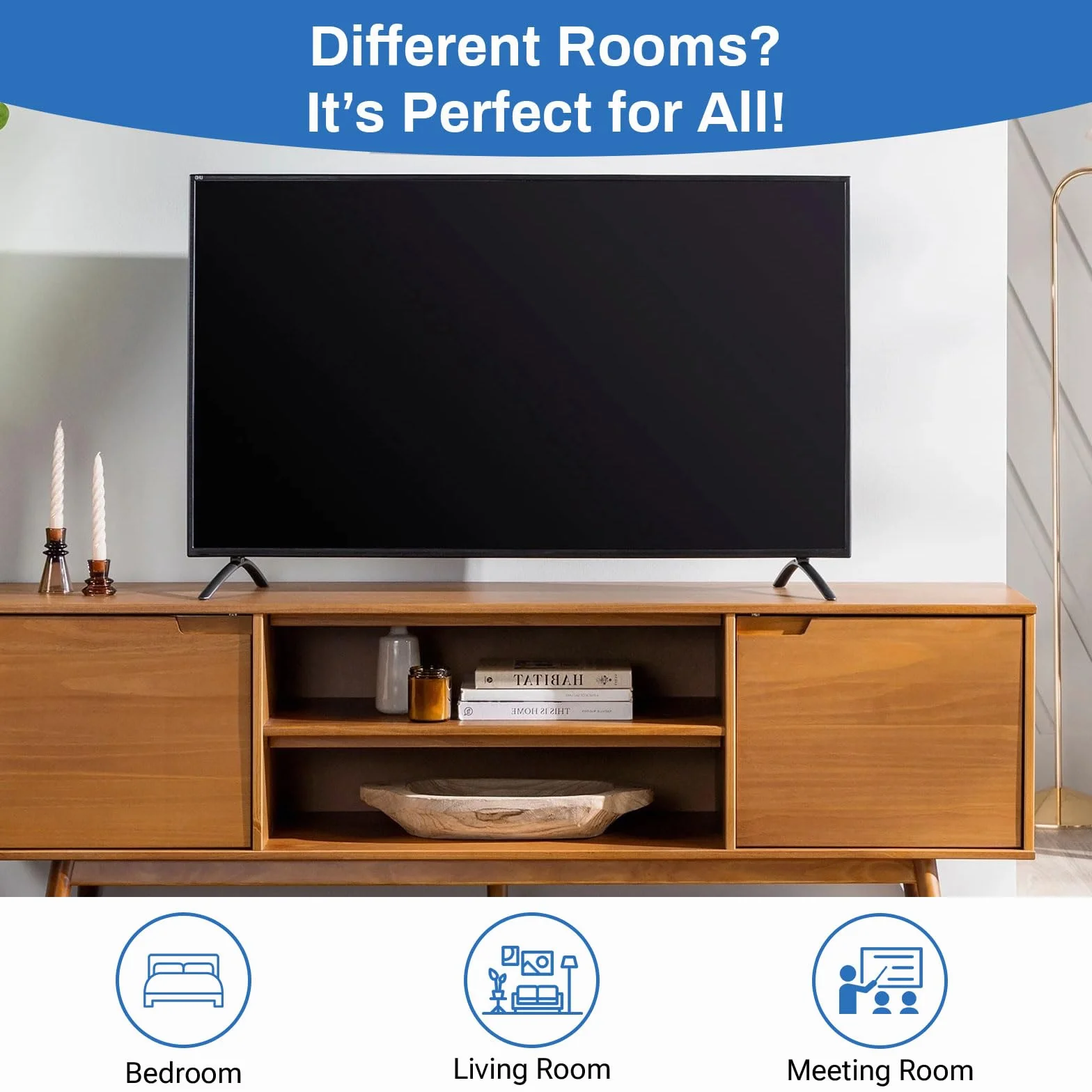 Supporti per TV, supporti universali per TV per televisori da 32-65 pollici, piedistallo stabile, coppia di piedi per TV piatta curva Smart TV LCD LED supporto per TV TCL