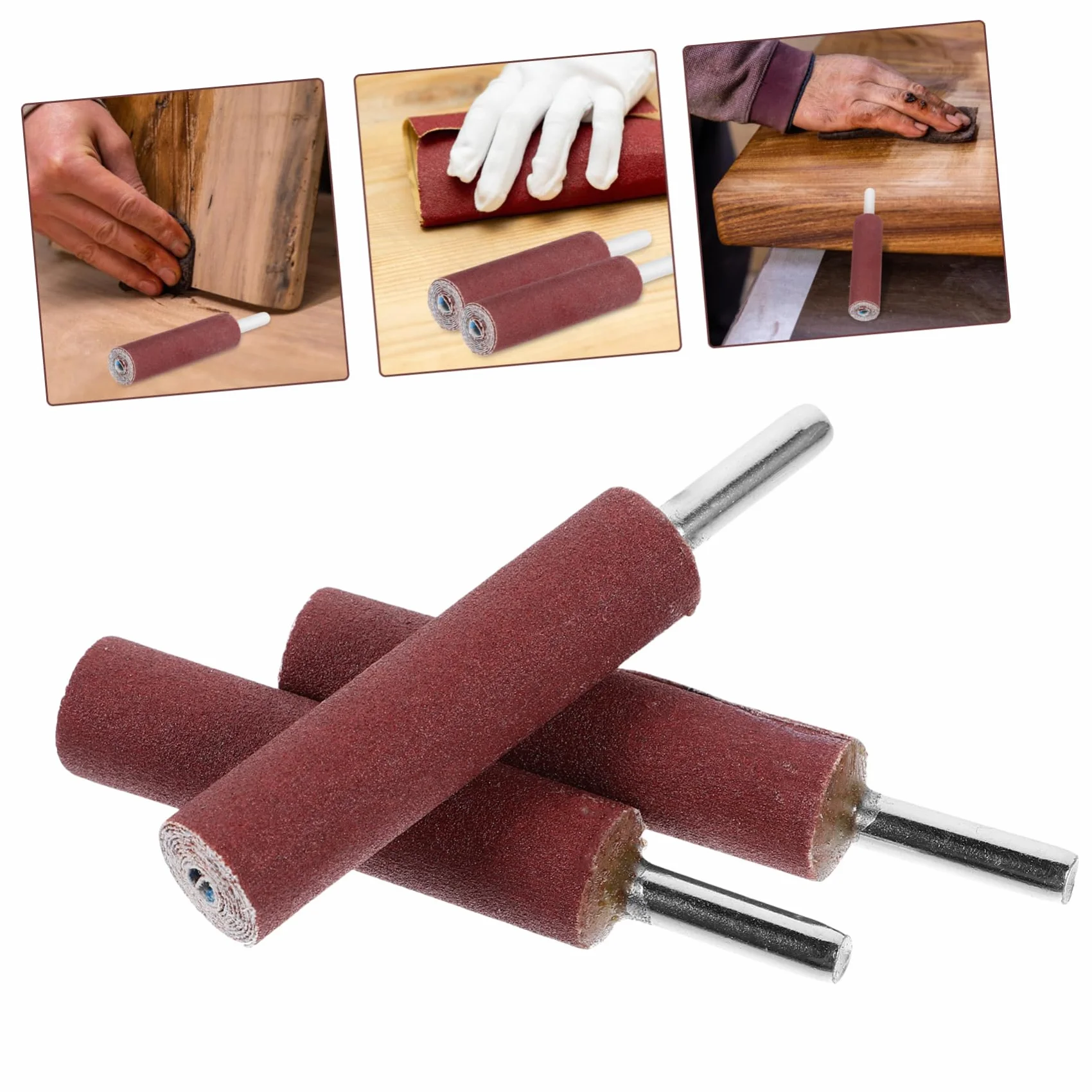 Bacchette Tamburo Abrasive in Ferro 240 Grit per Levigatura Metallo e Legno