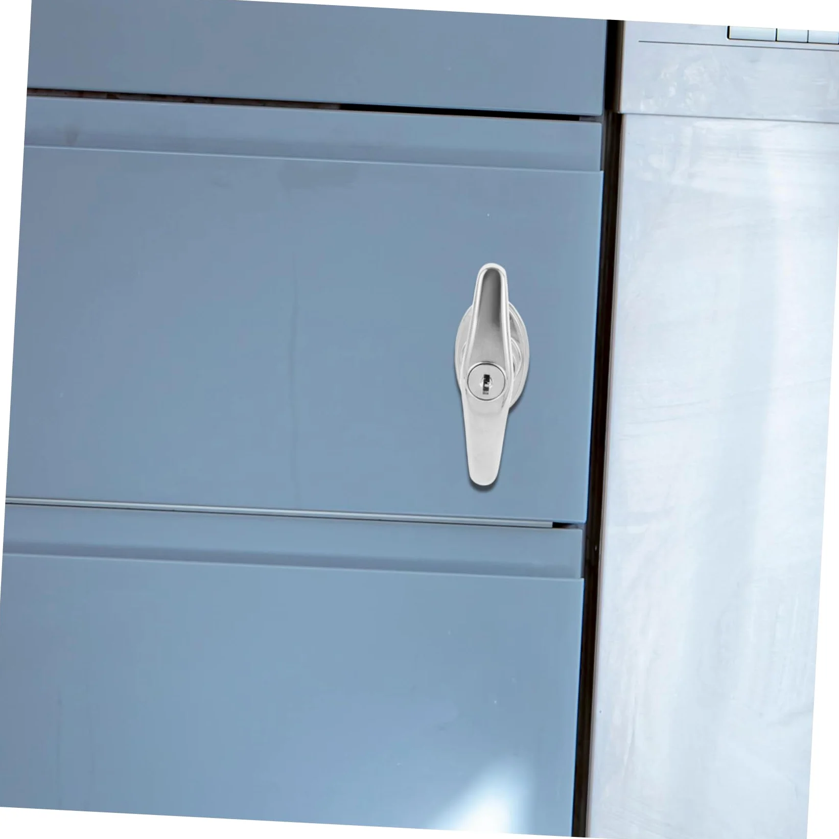 DOITOOL 3 Set Serratura Maniglia Porta Armadio Elettrico Serratura Della Maniglia Della Porta Cassetta Degli Attrezzi Serratura Del Cassetto Chiavistelli Chiave Kit Silver Lega Di Zinco