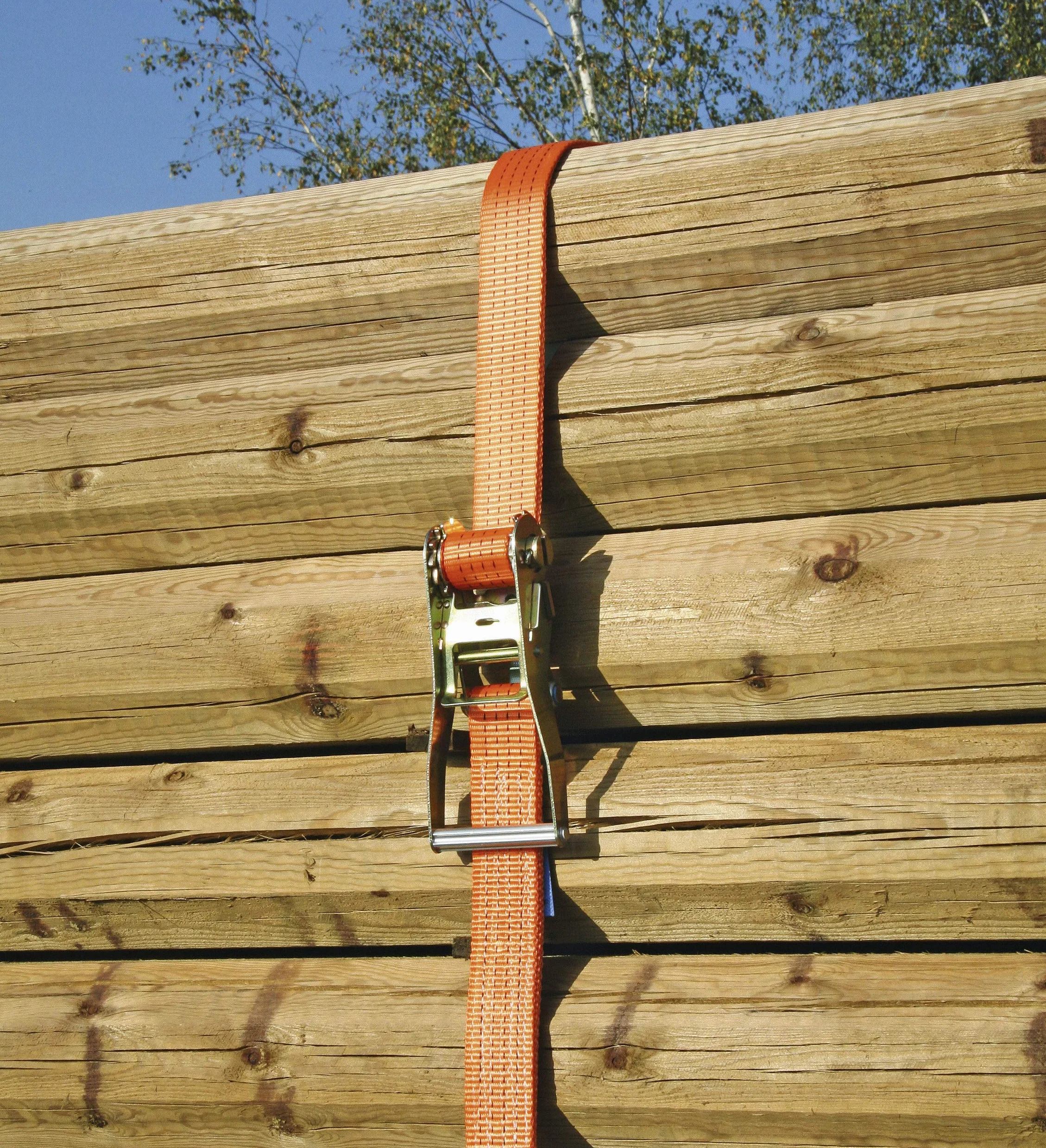 Kerbl 37147 Cinghia di Ancoraggio a Cricchetto, 1 Pezzo, 50 mm / 6 m, Forza di Trazione 2000/4000 kg, Arancione