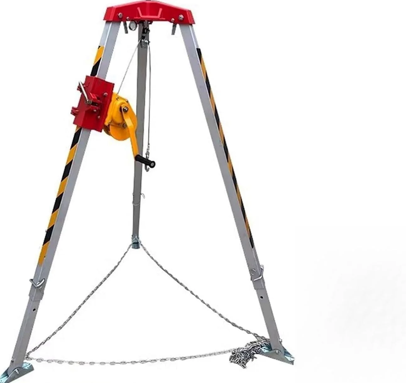 Generico Kit treppiede Regolabile per Soccorso in spazi confinati - capacità 1200/1800/2600 libbre - Attrezzatura Pieghevole per Interventi di Emergenza e dispositivi di Sicurezza Industriale