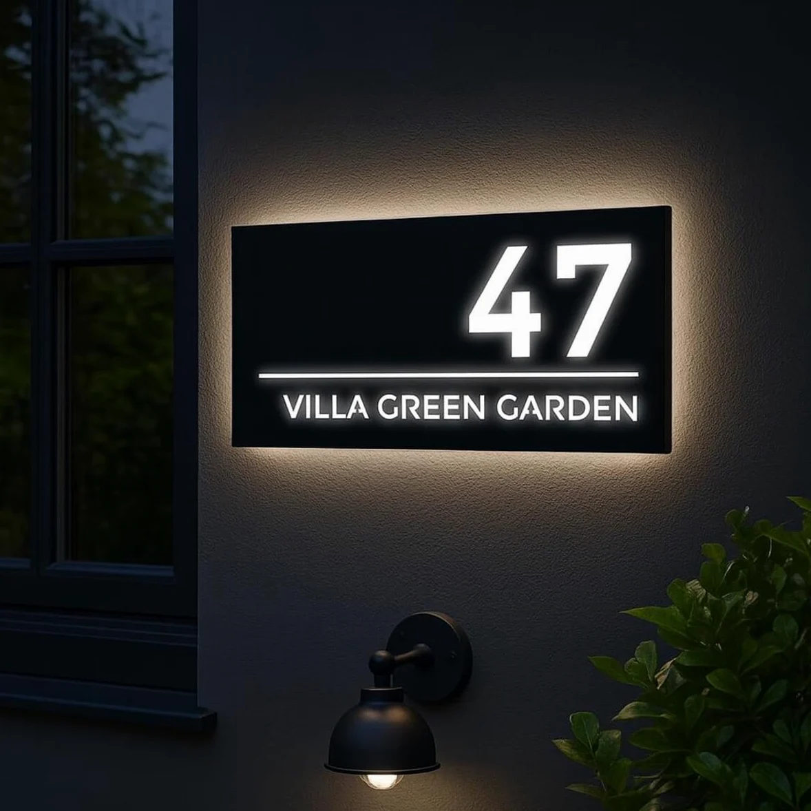Targhe LED Personalizzate Per Esterni Per Case Moderne, Numeri Civici Personalizzati, Insegne Luminose In Acrilico 3D Per Porte, Giardini, Cortili, Case E Hotel(8x16in)