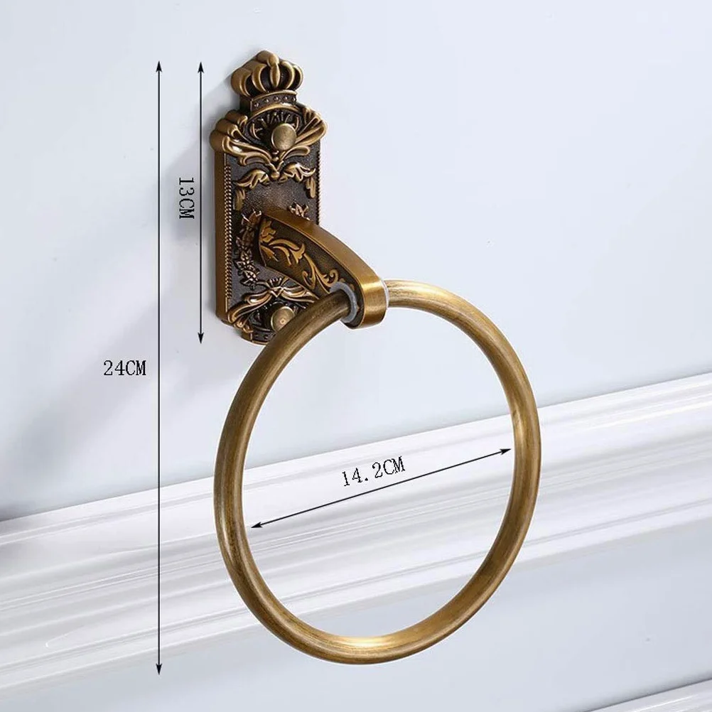 Portasciugamani Anello Rotondo Spazio in Alluminio portasciugamani Bagno Antico portasciugamani Appeso mensola Hardware Gancio Pendente