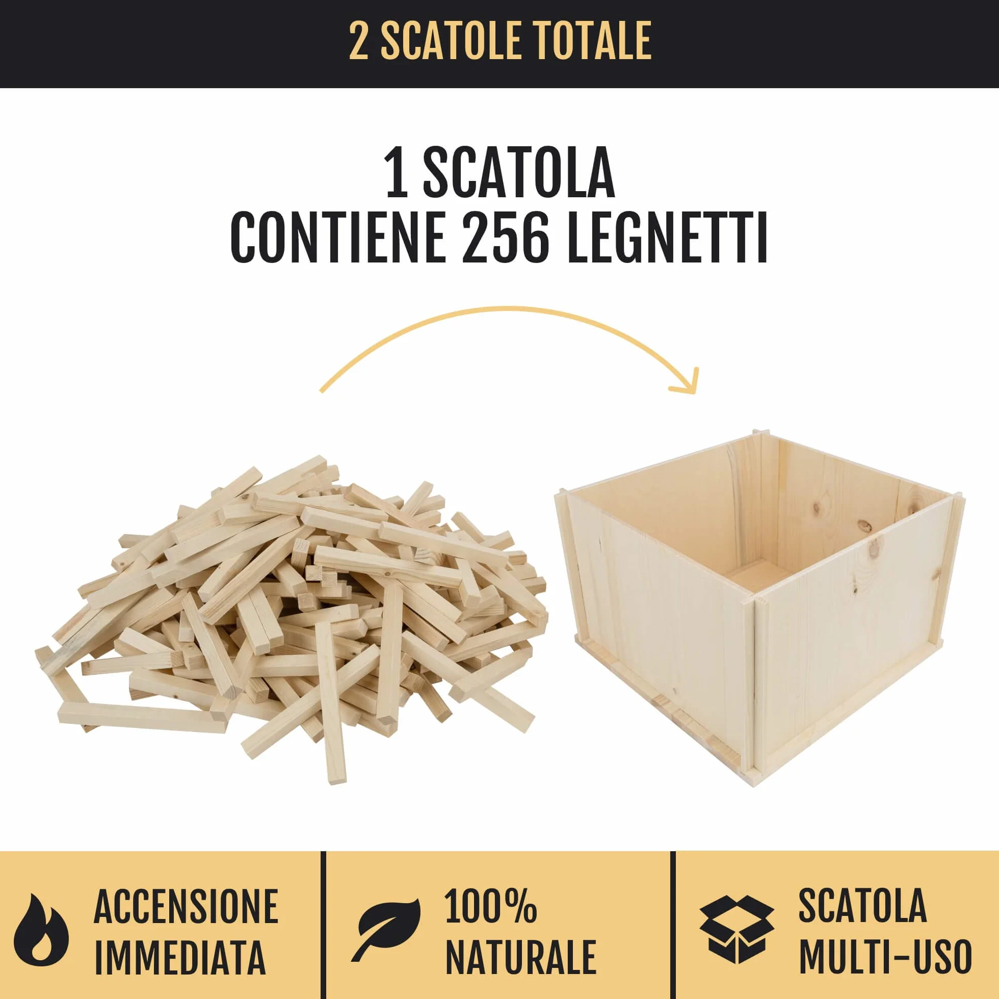 LEGNETTI ACCENDIFUOCO DI ABETE-LARICE NATURALE LUNG. 16 CM 10 KG