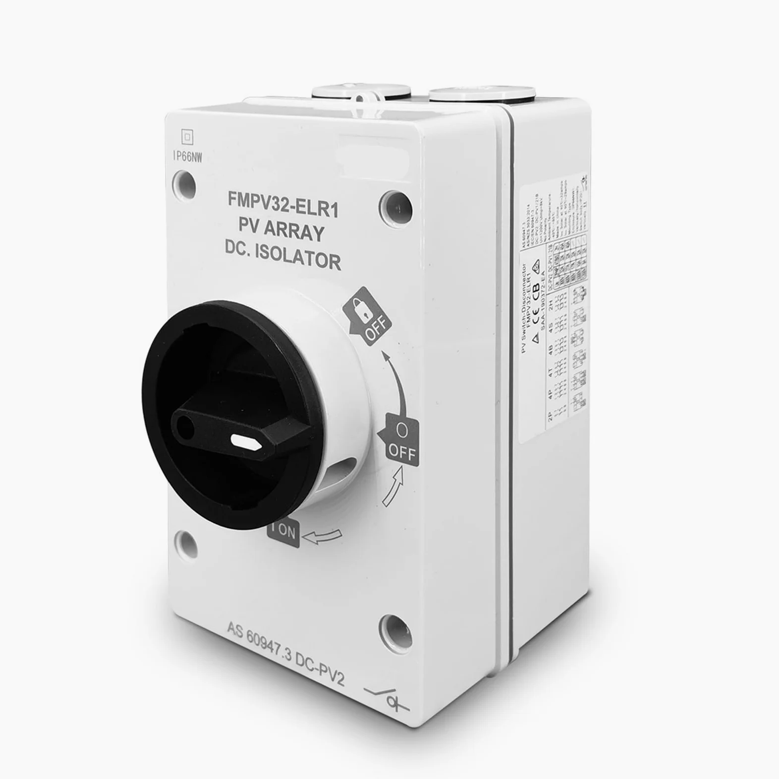 Interruttore rotante solare fotovoltaico, sezionatore, interruttore rotante, sezionatore, DC 1200V 32A, fori filettati M25, 1 pezzo