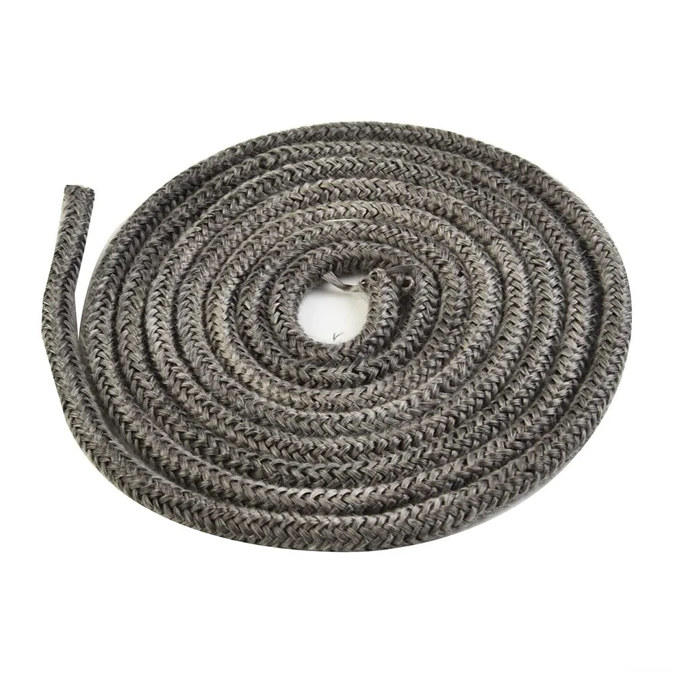 Corda resistente al calore, Guarnizione for porta della stufa a legna in corda di fibra vetro nera 6-8 mm diametro 2 m lunghezza(8mm)