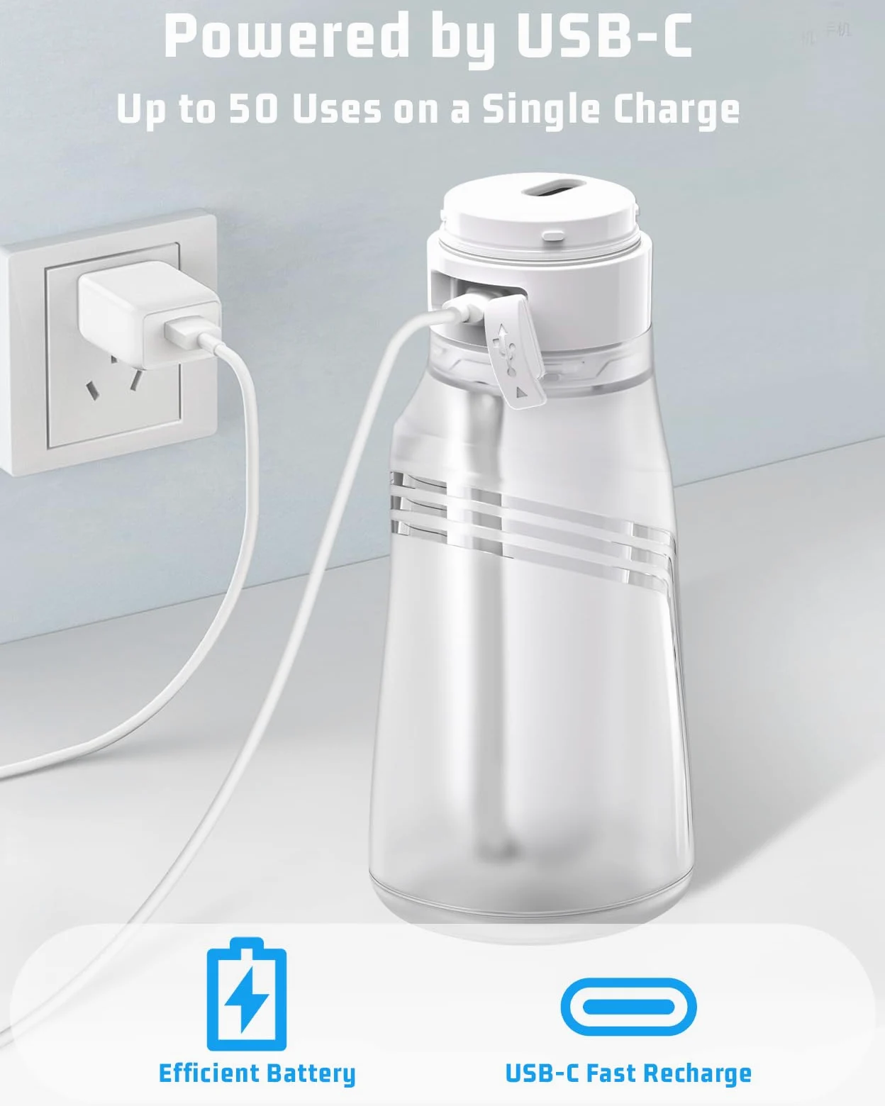 Bidet portatile da viaggio con bottiglia da 400 ml, 3 modalità di pressione | Bidet elettrico ricaricabile da viaggio, spruzzatore portatile impermeabile per bidet per donne uomini pulizia del bambino