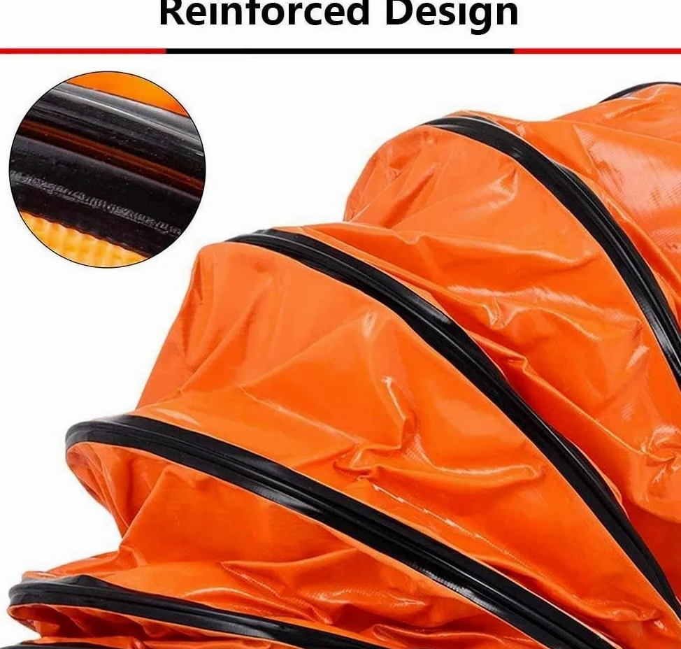 Condotto Flessibile di Estrazione 5m/10m Condotto in PVC 200/300/400/500/600 mm Condotto Flessibile Condotto di sfiato Flessibile Condotto di Ventilazione Flessibile, 10M-diam:300mm