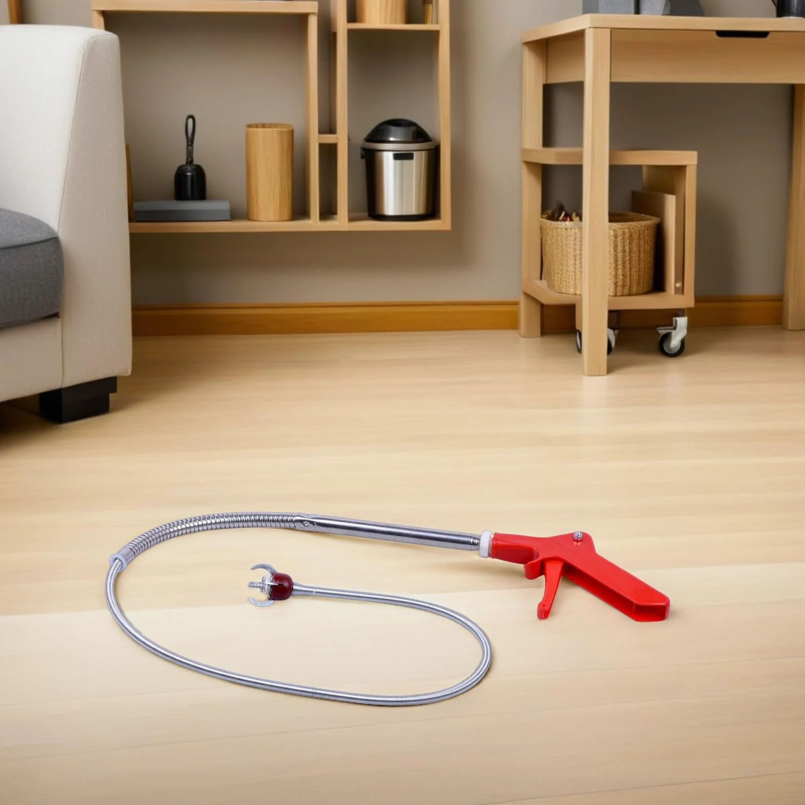 NUOBESTY Strumento di Sollevamento per Wc Pinza Flessibile Extra Lunga da 130 CM Serpente per Lavello e Pulitore per Chioma per Rimozione Ostruzioni Scarichi e Tubi Utensile Telescopico