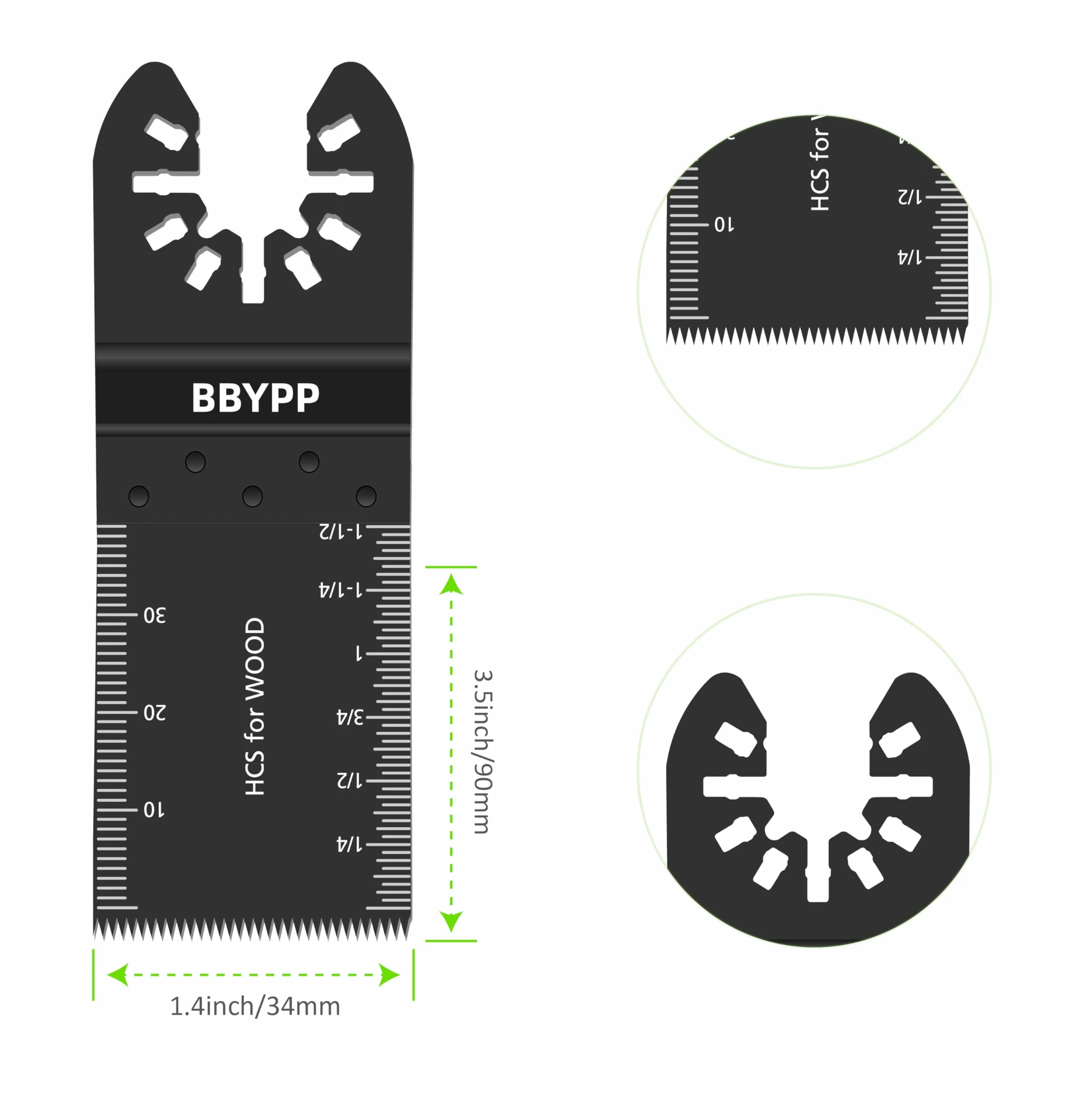 14 Pezzi Lame Multifunzione, Lame Utensile Multifunzione Oscillante 34mm, Attacco Rapido Kit Per Legno Plastica PVC