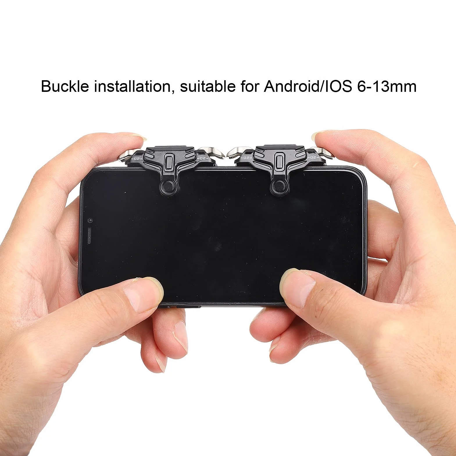PUSOKEI Trigger di Gioco per Telefono Cellulare Scatto di Gioco per Cellulare Ergonomico Bouton Smartphone Controller di Gioco Trigger per Gamepad per Android/per iOS Telefono 6-13mm / 0.2-0.5in