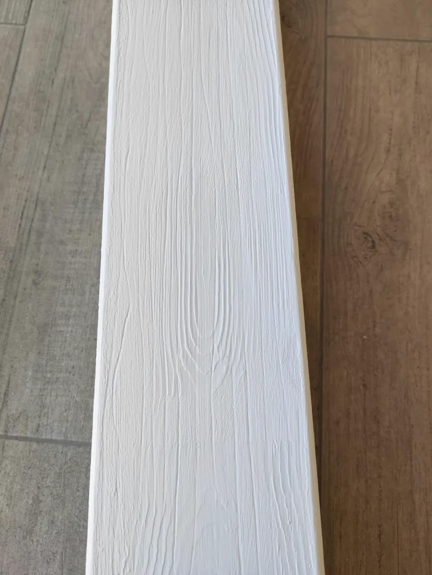 Trave finto legno lunghezza 100 cm. (L10xH10 cm, Bianco)
