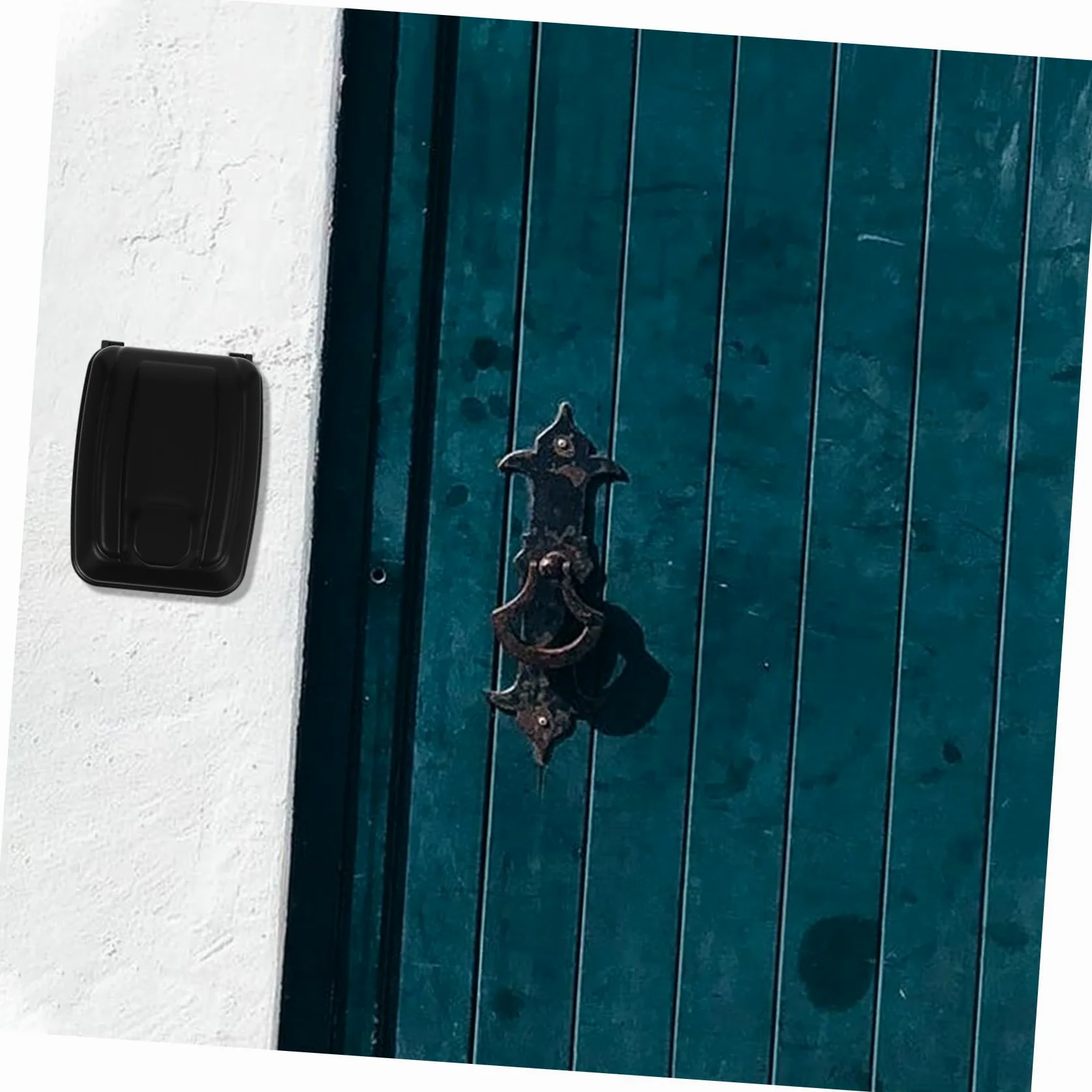 NUOBESTY Cassetta Chiavi da Parete con Codice, Box Sicurezza Nero | Lega di Zinco e Plastico, Design Elegante e Stile Slim, per Aule e Giardini