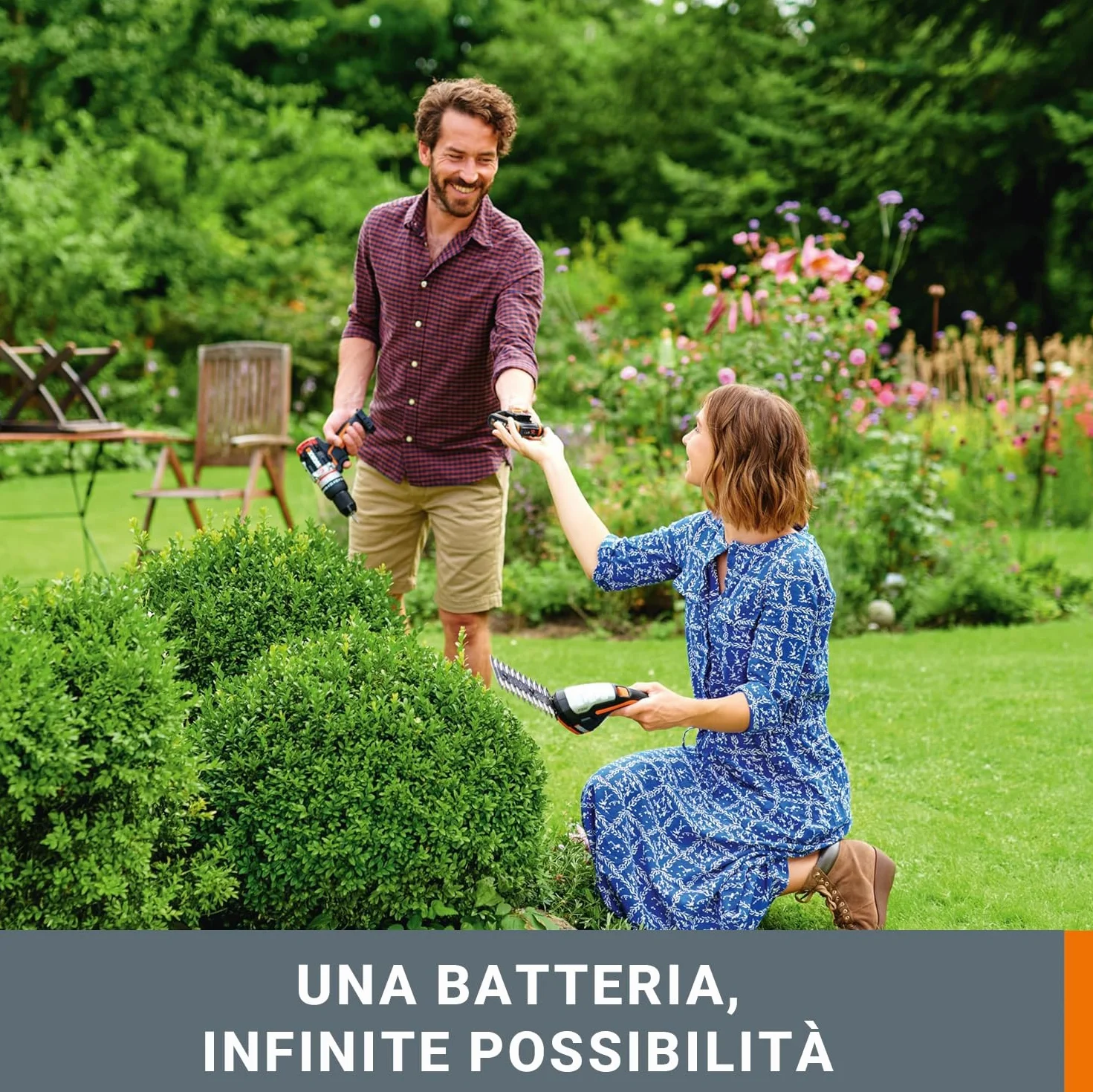 WORX WA3639 PowerShare 20V 2.0Ah batteria agli ioni di litio con indicatore di carica
