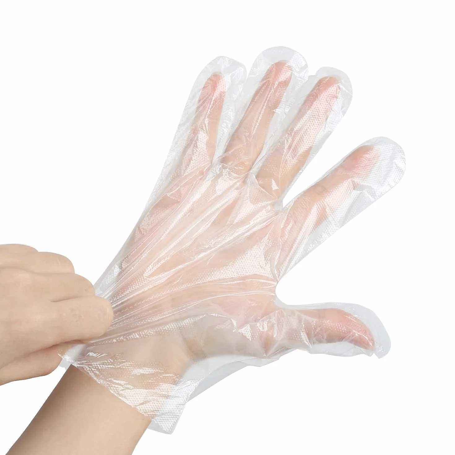 Guanti usa e getta in plastica trasparente in polietilene PE 2000 pezzi per cucinare, pulire, tinte capelli