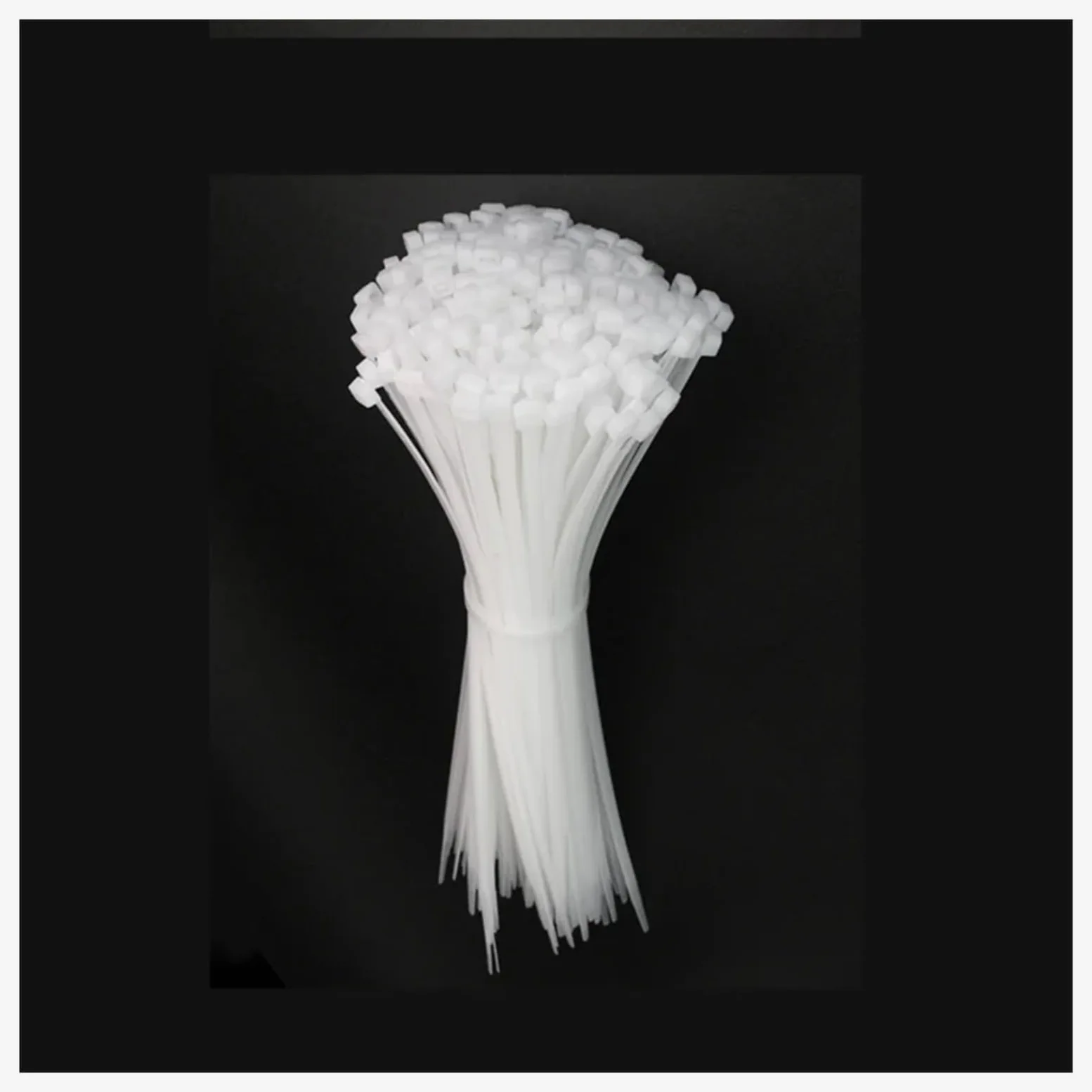 Fascette per Cavi Fascette stringicavo autobloccanti in Nylon, 100 Pezzi, Fascette stringicavo Colorate in plastica, Fascio di Fascette Bianche(3.5x250(White) 100pcs)