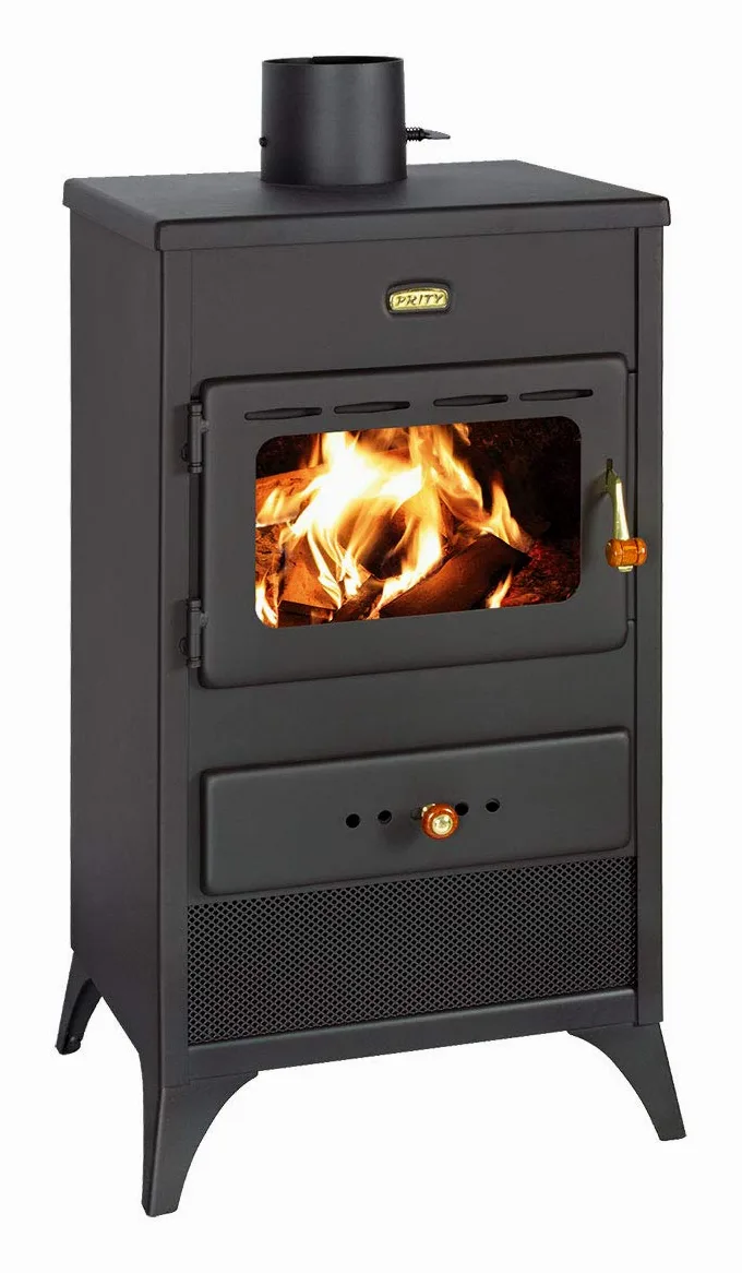 Stufa a legna Multi combustibile camino legna bruciatore con gambe Prity K1E 9kw.