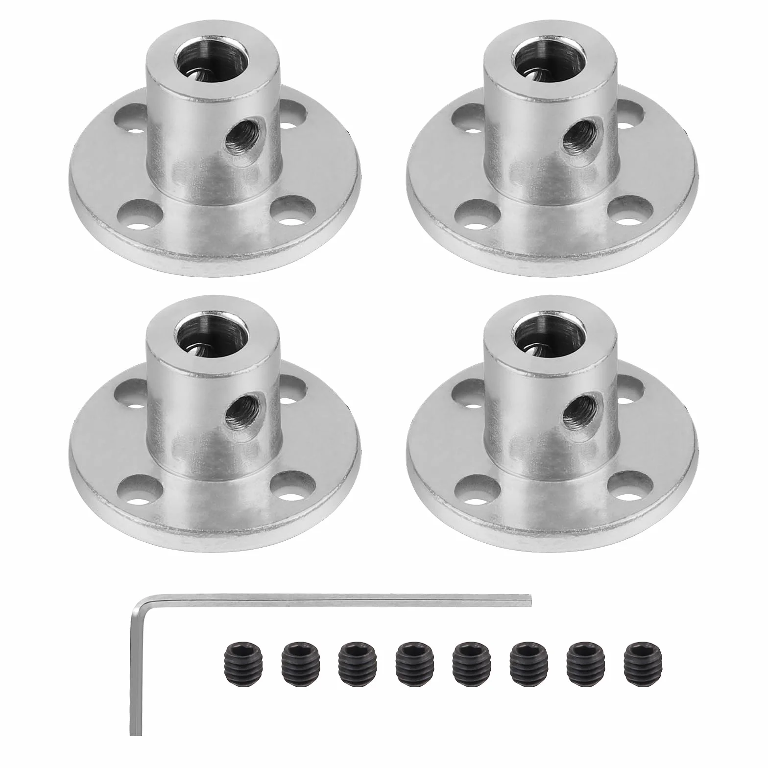 LALAGO 4 Pcs Flange di Accoppiamento, Raccordi per Albero, Connettore con Viti per Motori di Modellini Radiocomandat (3mm)