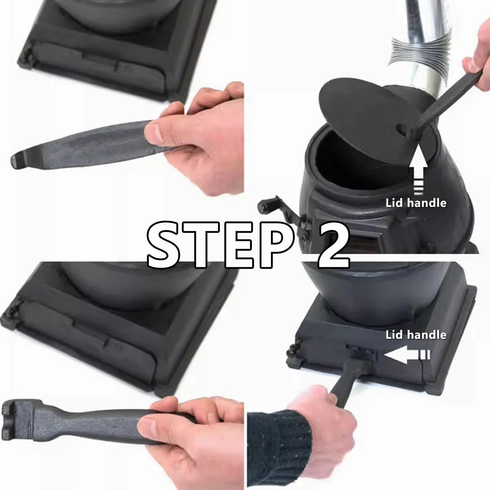 Stufa a Legna Cucine da Campeggio Il Design Senza Fumo e Adatto All'uso in Tende Rifugi e for Cucinare Riscaldare e Fare Barbecue Quotidianamente