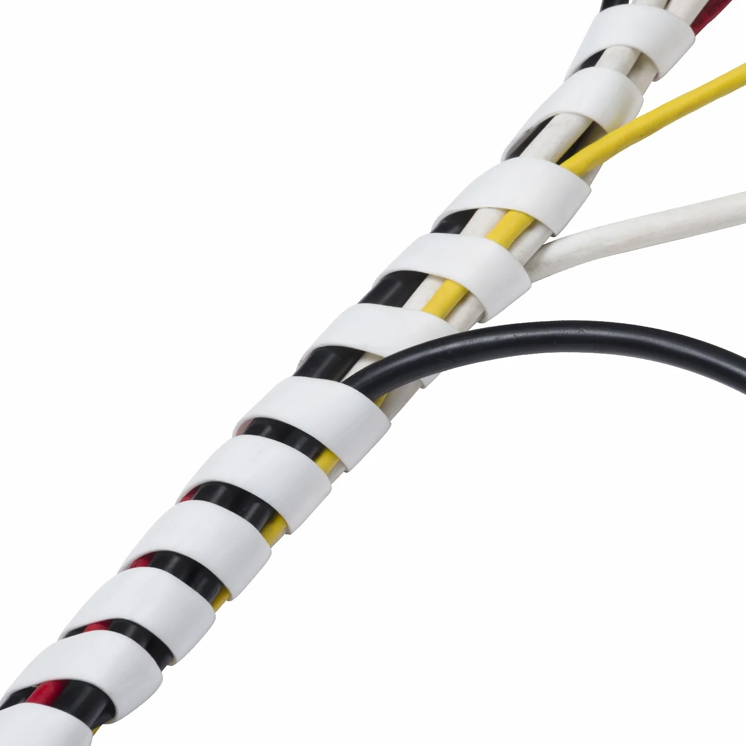 D-Line CTW2.5W Guaina a Spirale Raccogli Cavi Spiralato, Copricavo - 2.5m Lunghezza - Bianco