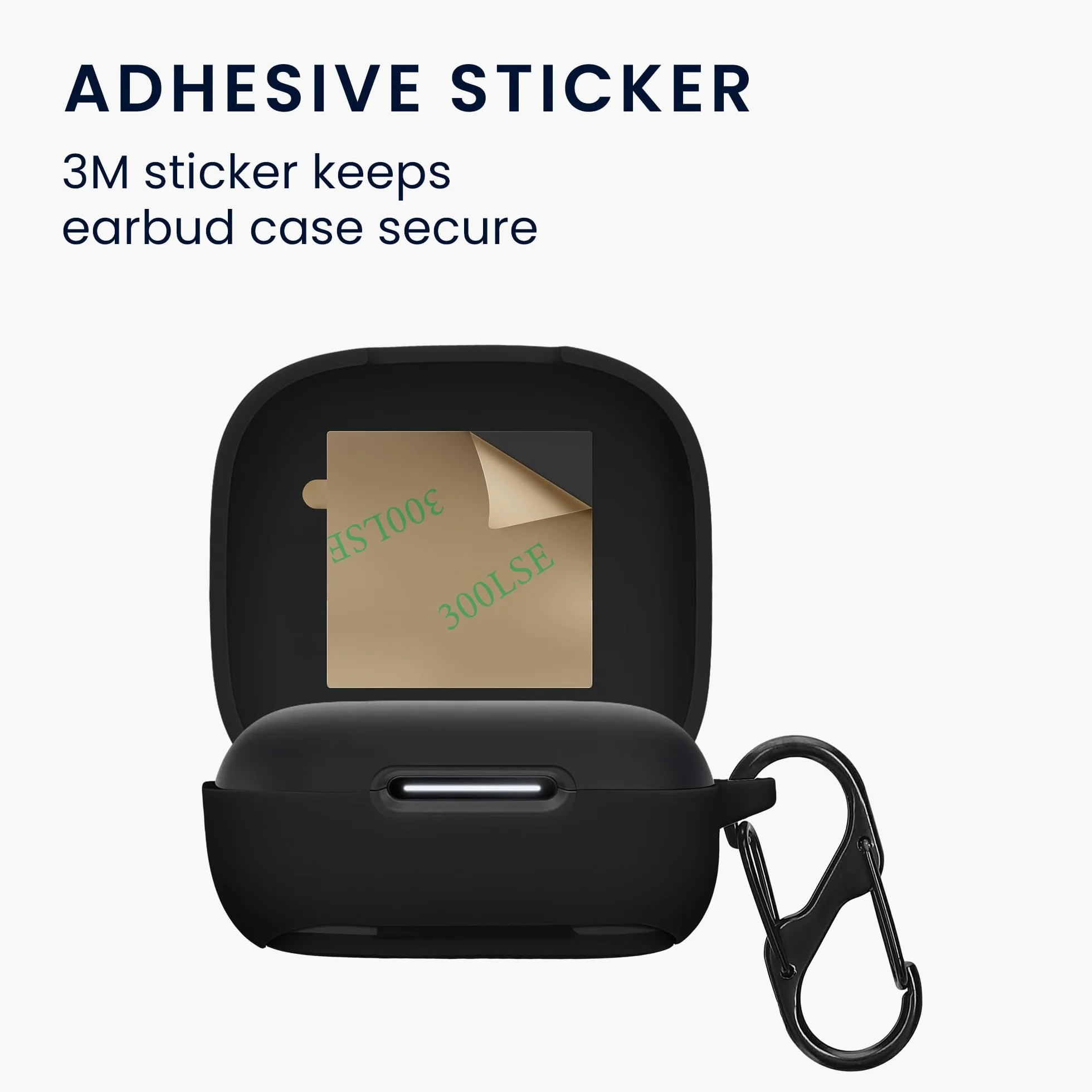 kwmobile Custodia Caricatore Compatibile con Anker Soundcore P30i - Cover Silicone nero - Rivestimento Gommato Protezione con Gancio