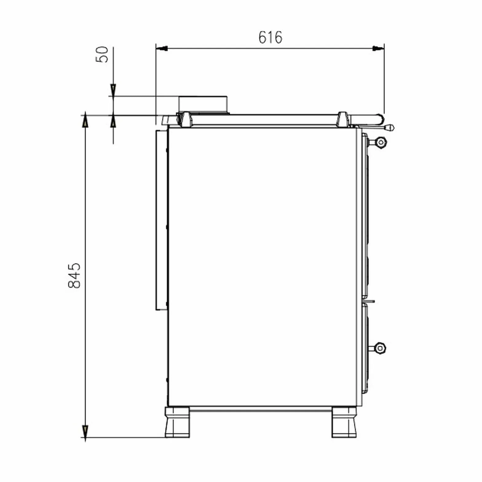 Nordica FAMILY 4,5 dritto Rivestimento esterno in acciaio porcellanato. Porta fuoco panoramica con doppio vetro. Forno smaltato da 41 litri con porta a doppi vetri. Telaio in ghisa vetrificata.