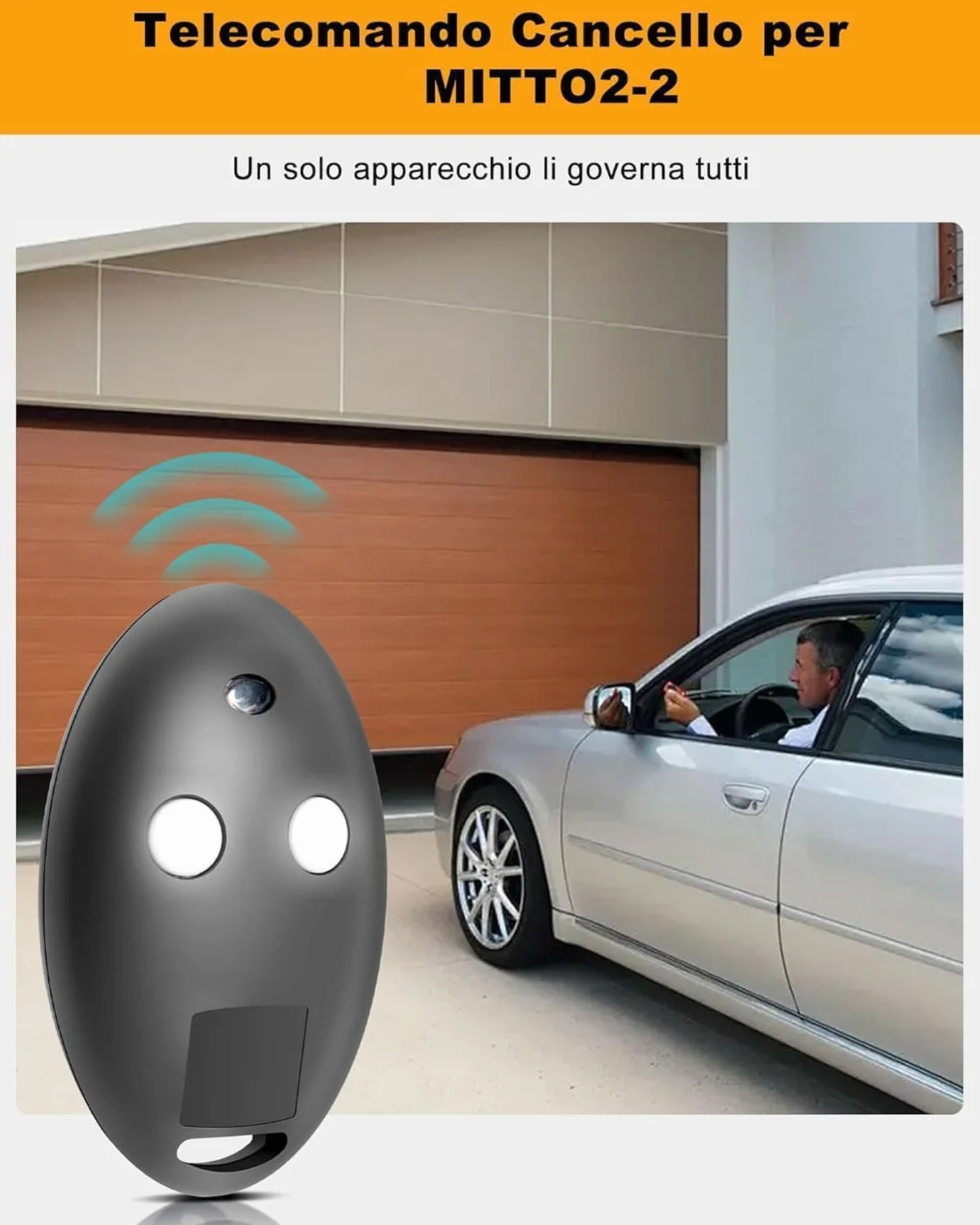 Telecomando Cancello Compatibile con BFT MITTO2 433,92MHz 2 Canali Rolling Code